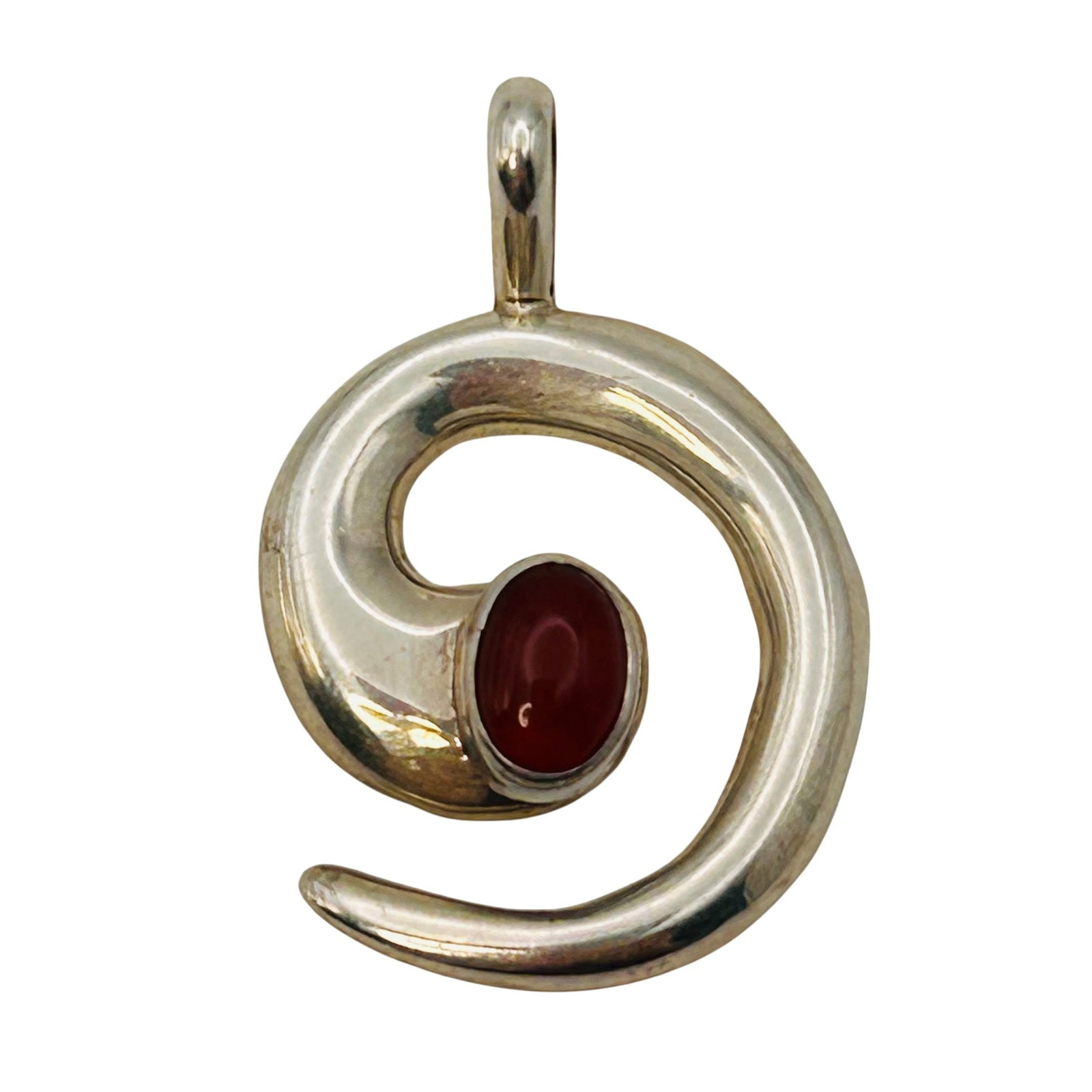 Lowell Draper Navajo Sterling Carnelian Pendant (1 of 5)