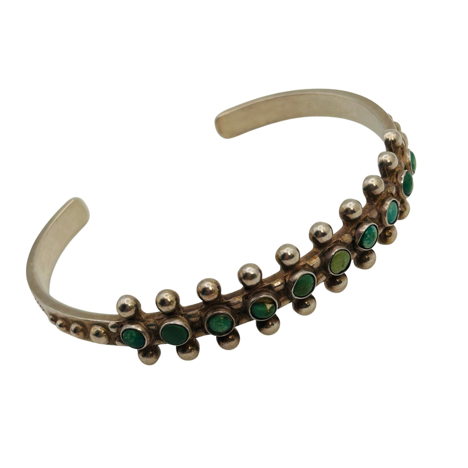 Silver Arrow Sterling Compressed Turquoise Cuff (1 of 9)