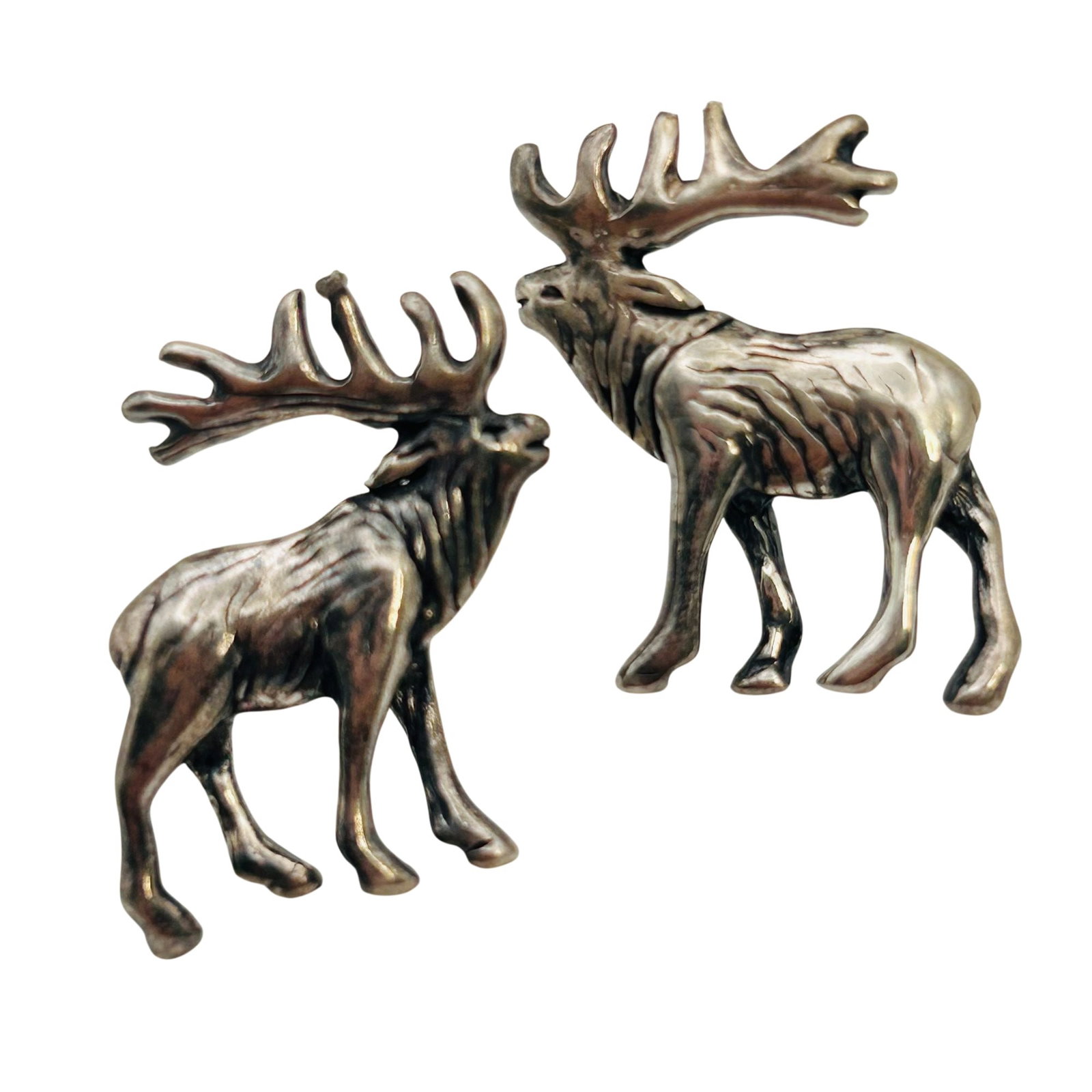 Navajo Glenn And Irene Sandoval Sterling Elk Earrings (1 of 6)