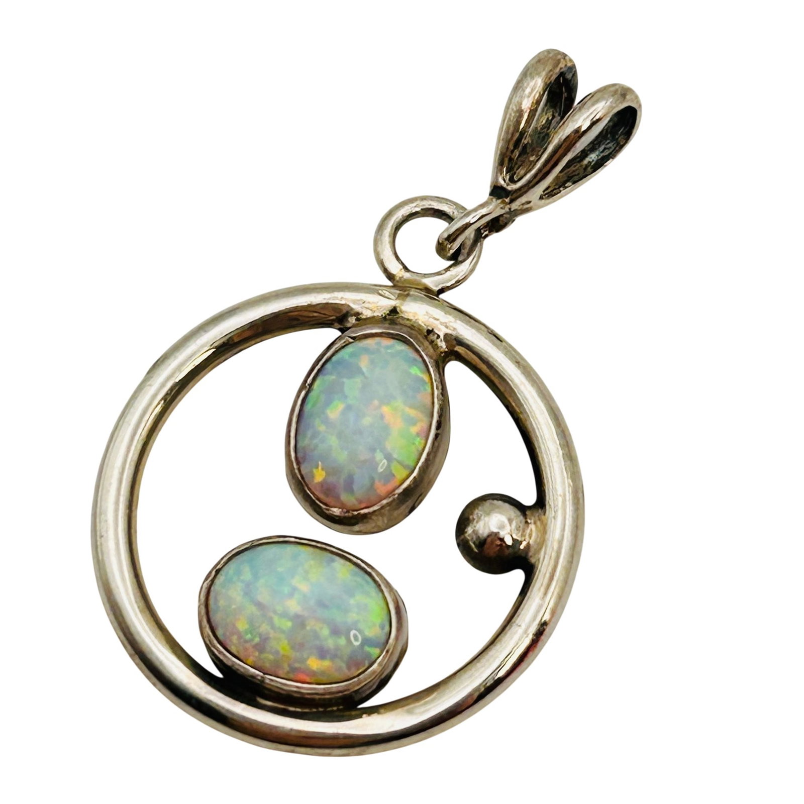 Southwest Sterling Opal Pendant (1 of 4)
