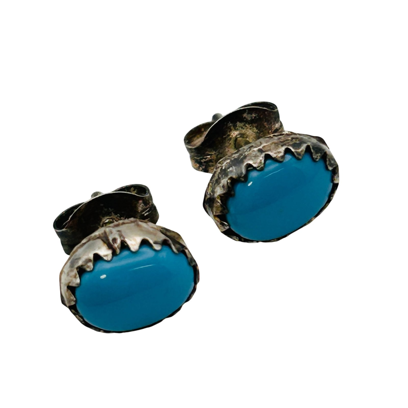 Navajo Sterling Turquoise Earrings (1 of 5)