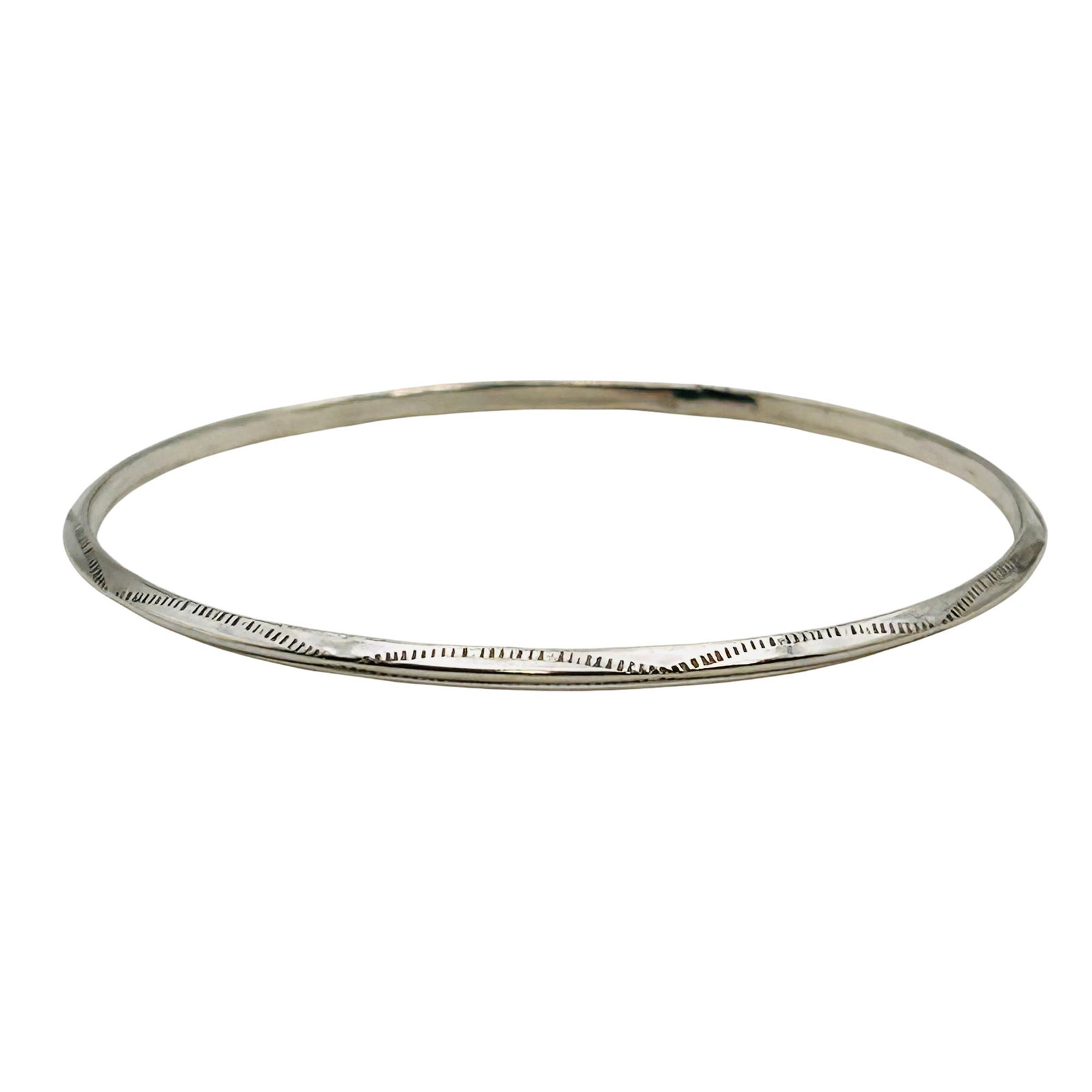 Navajo Sterling Stamped Bangle Bracelet: Navajo sterling stamped bangle bracelet 8g
