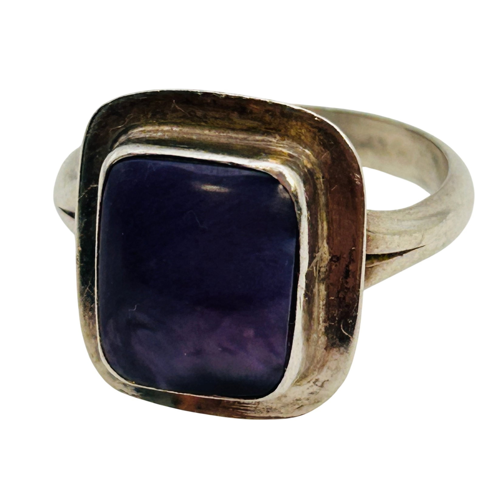 Navajo Sterling Charoite Ring Sz 9.5 (1 of 7)
