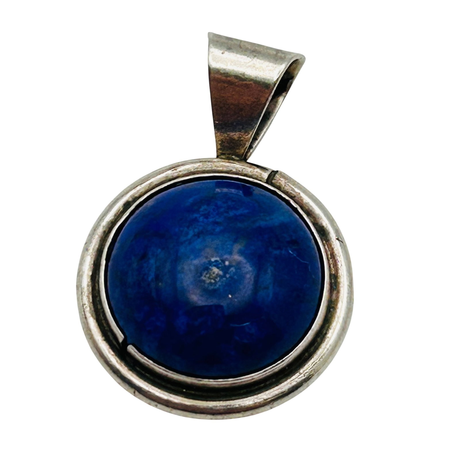 Navajo Sterling Lapis Lazuli Pendant (1 of 5)