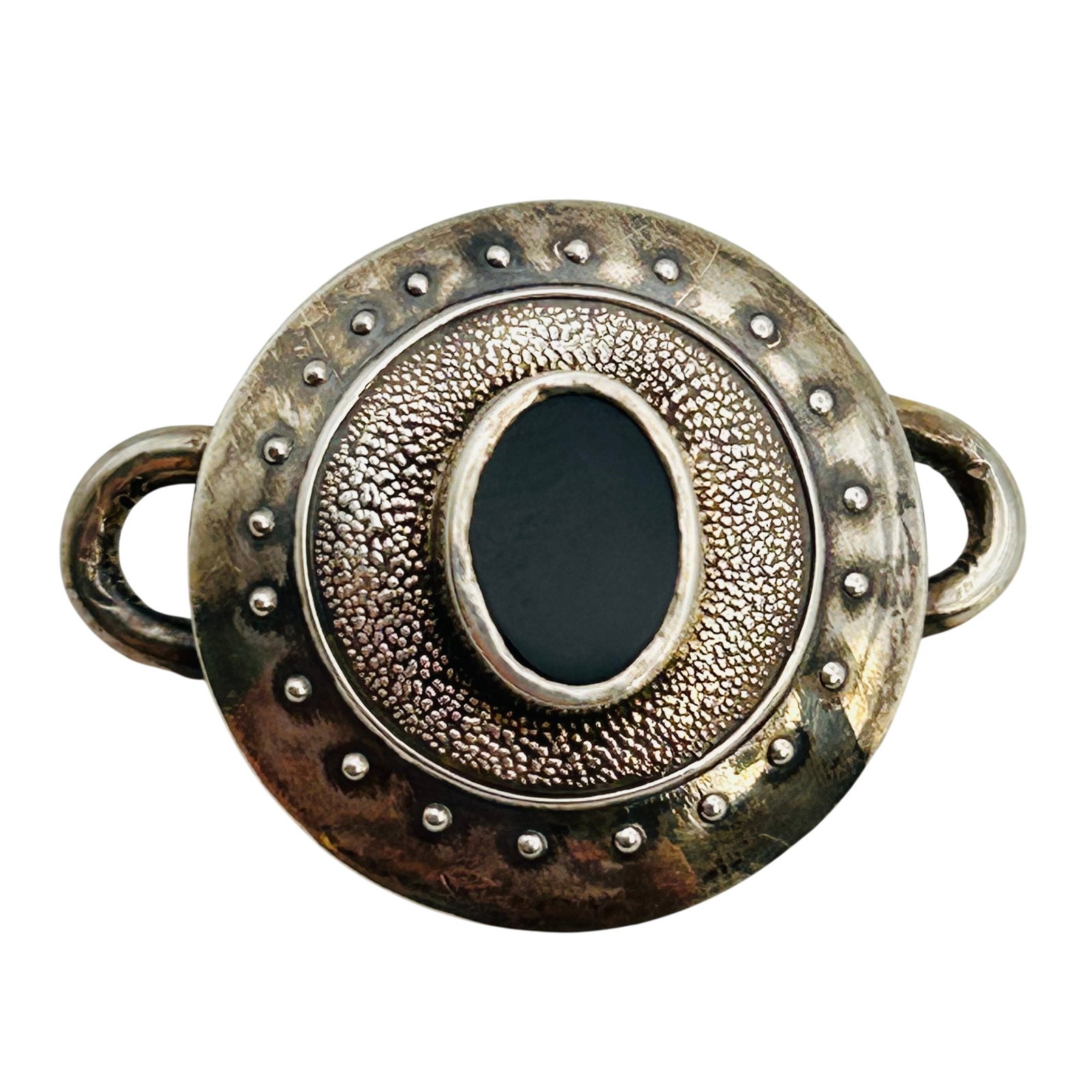 Signed Sterling Onyx Pendant (1 of 6)