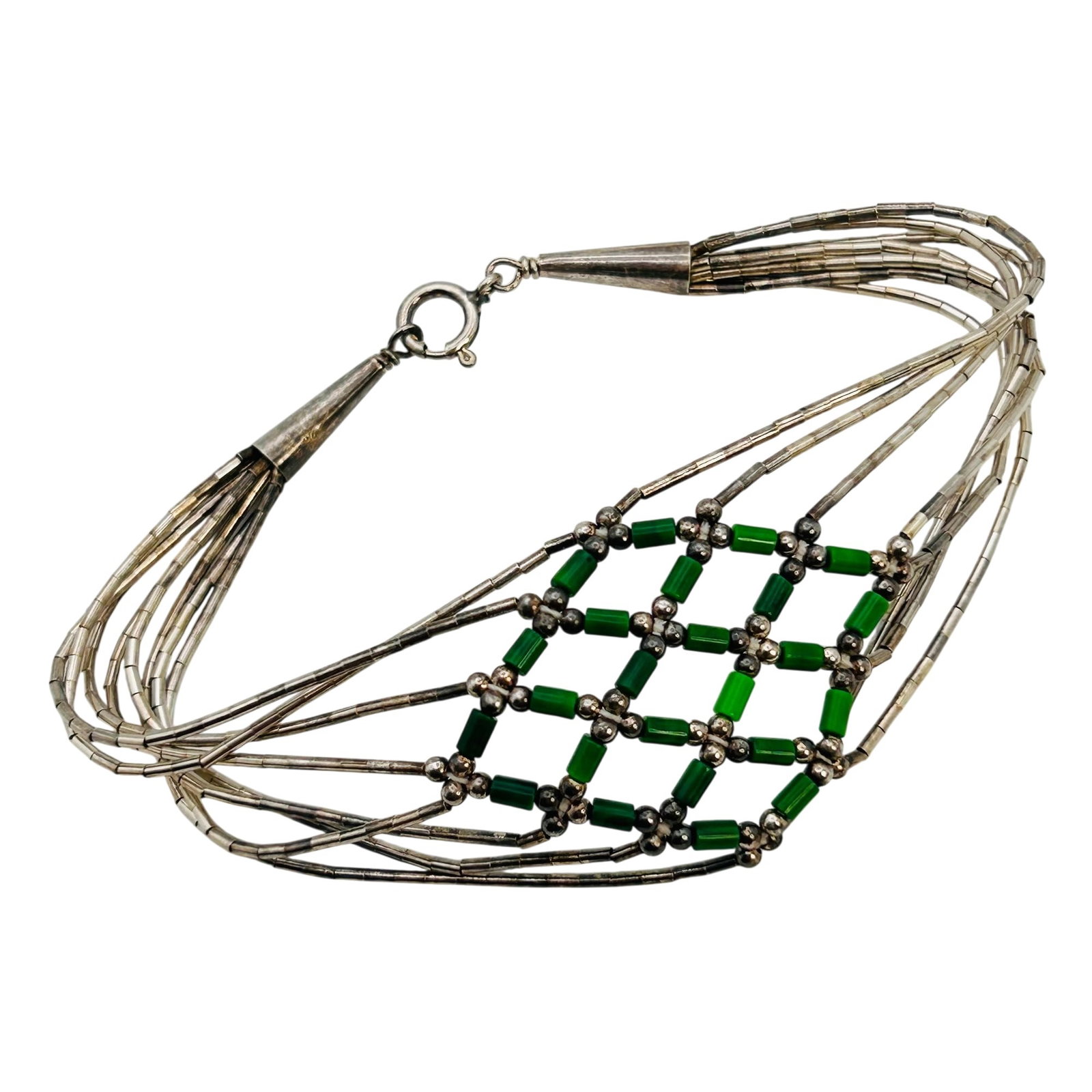 Southwest Sterling Liquid Silver Multi Strand Bracelet (1 of 6)