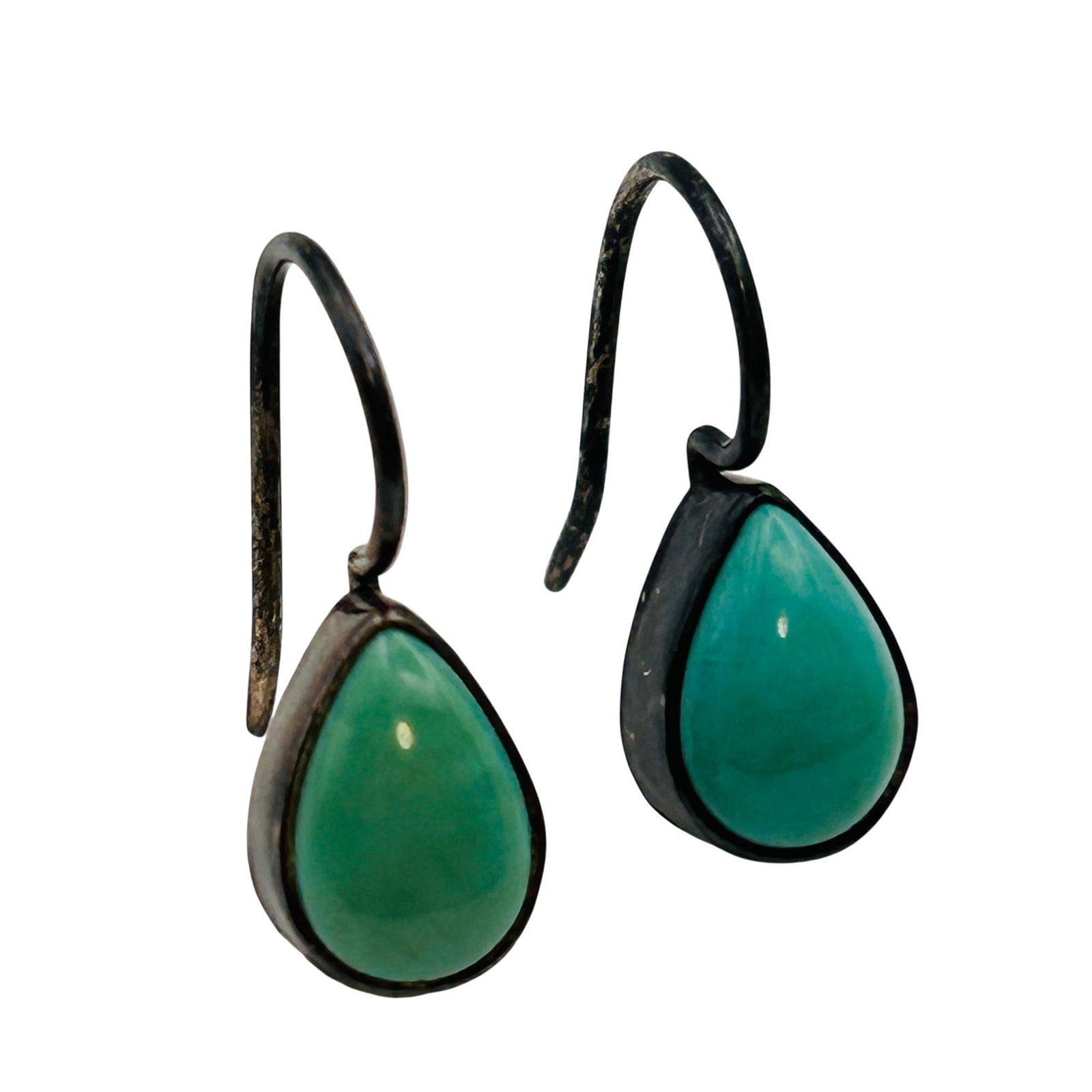 Chris Billie Navajo Sterling Turquoise Earrings (1 of 6)