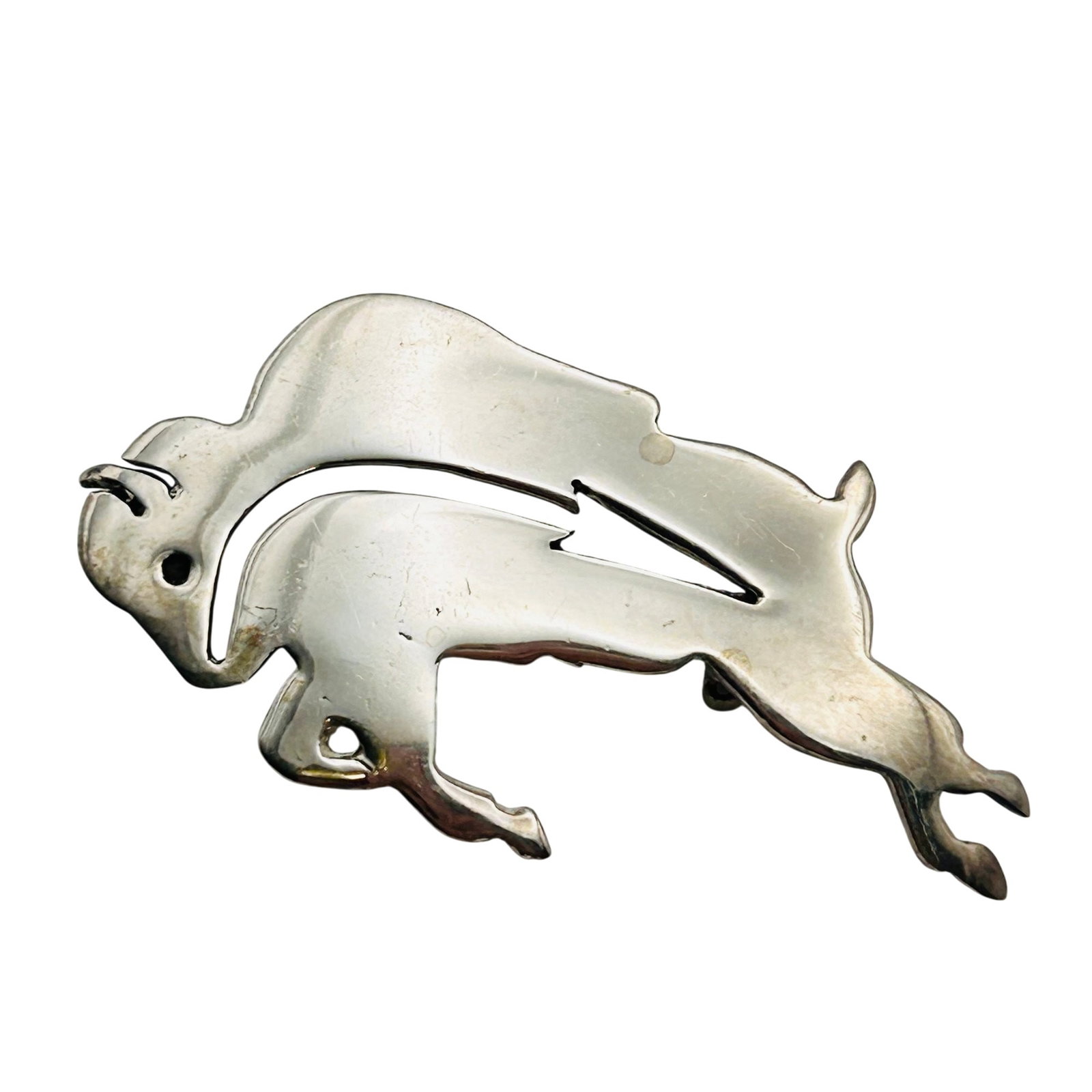Ray Tracy Knifewing Sterling Buffalo Brooch (1 of 7)