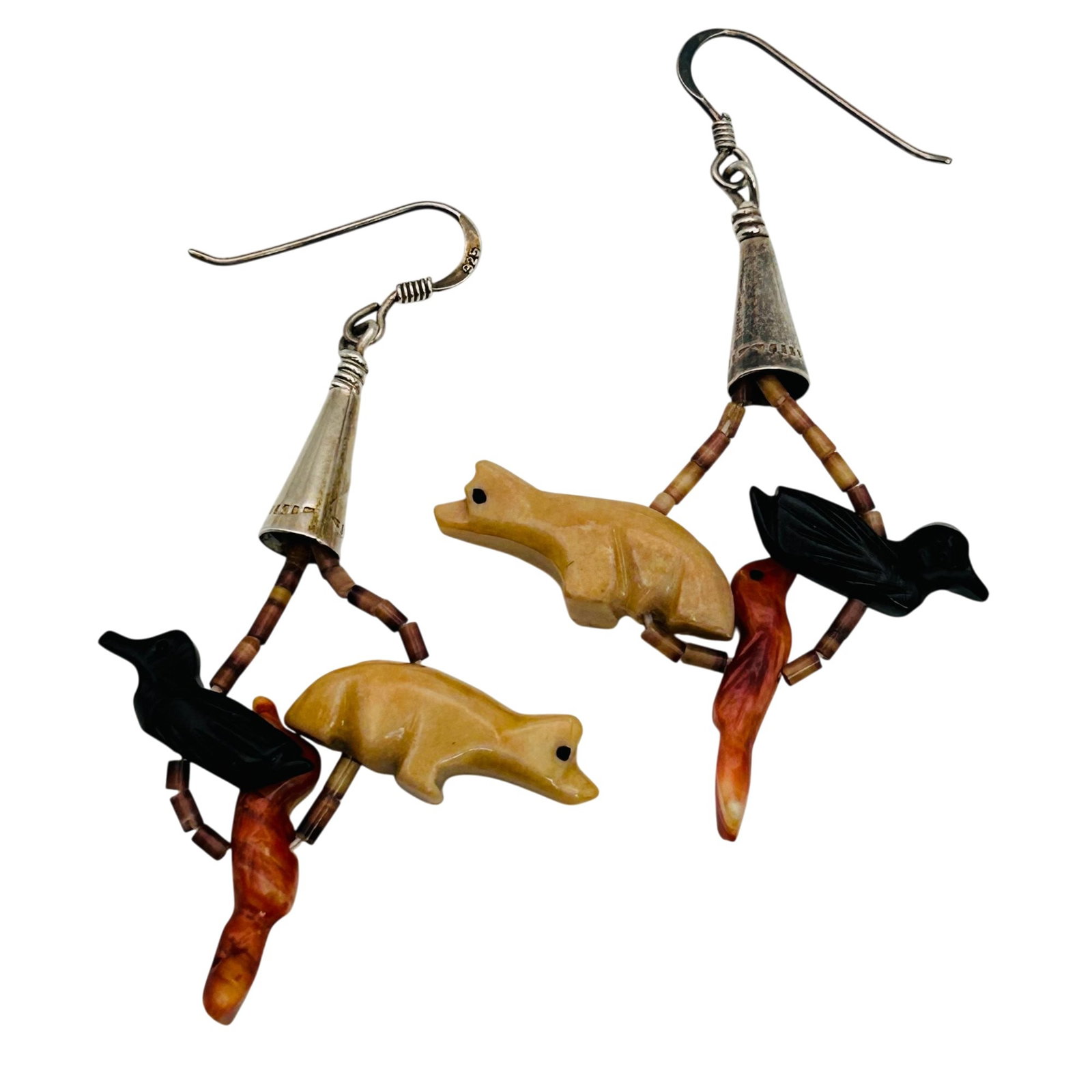 Zuni Sterling Fetish Earrings (1 of 7)