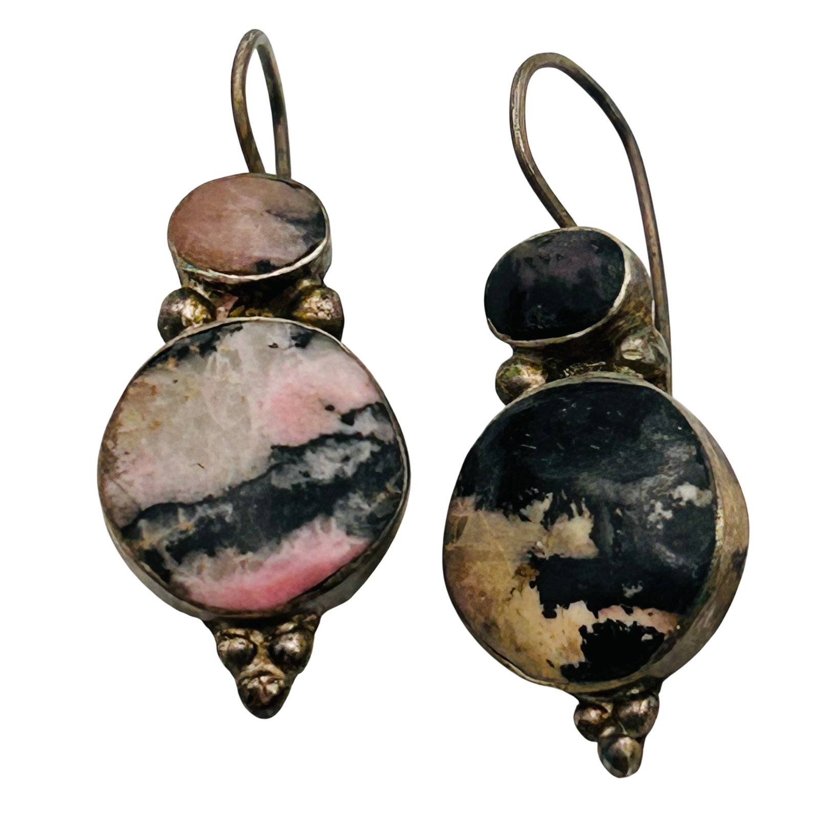 Signed Sterling Rhodonite Earrings (1 of 6)