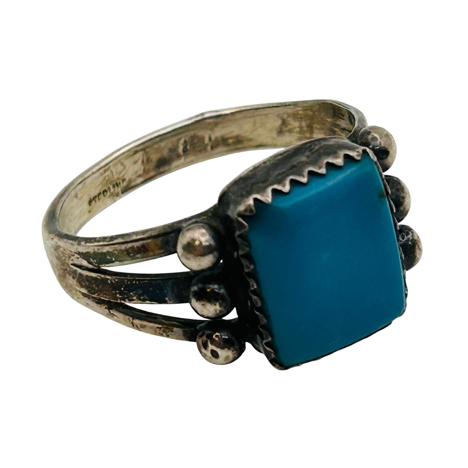 Native Sterling Turquoise Ring Sz 9 (1 of 6)