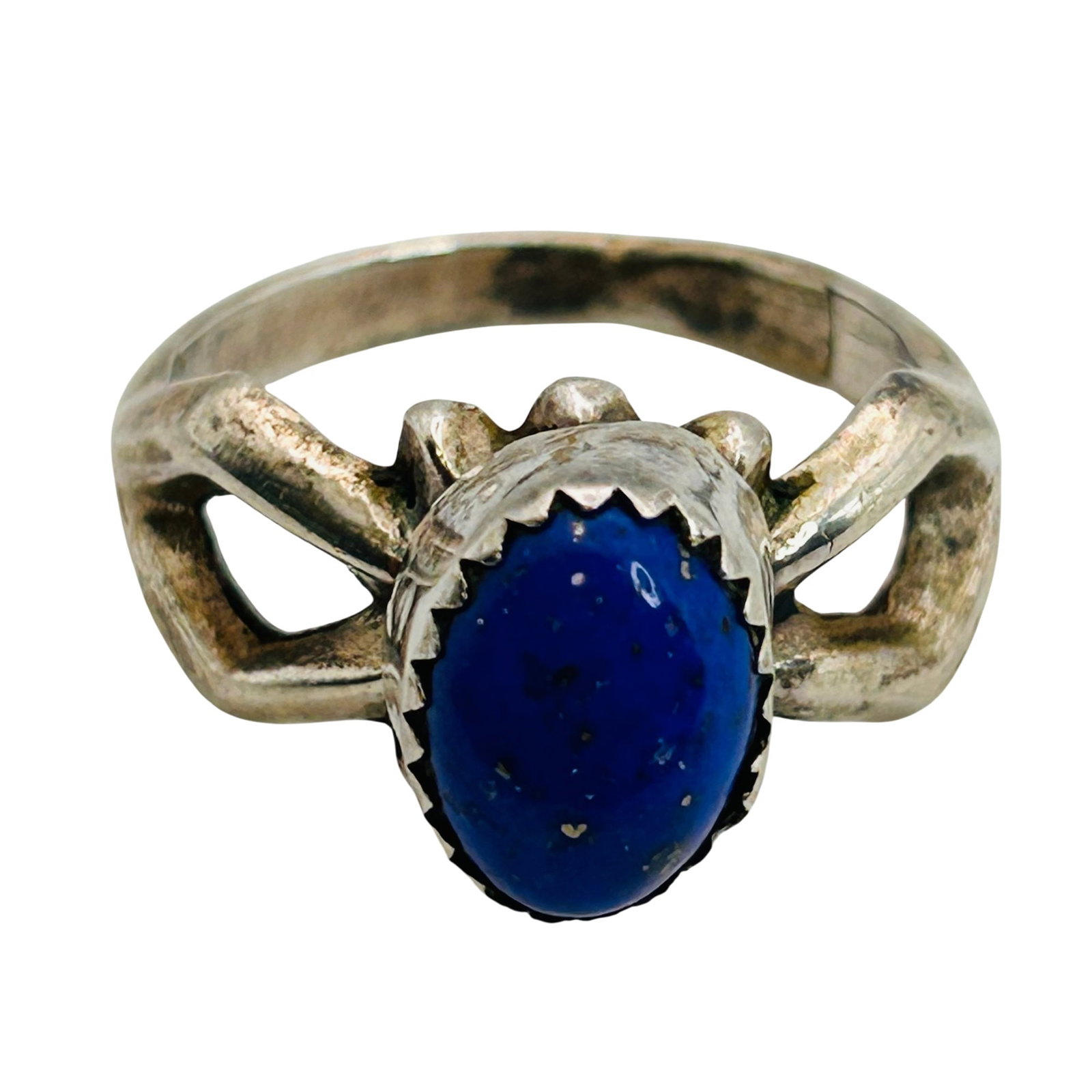 Southwest Sterling Lapis Lazuli Ring Sz 7.5: Southwest Sterling Lapis lazuli ring Sz 7.5 5.5g