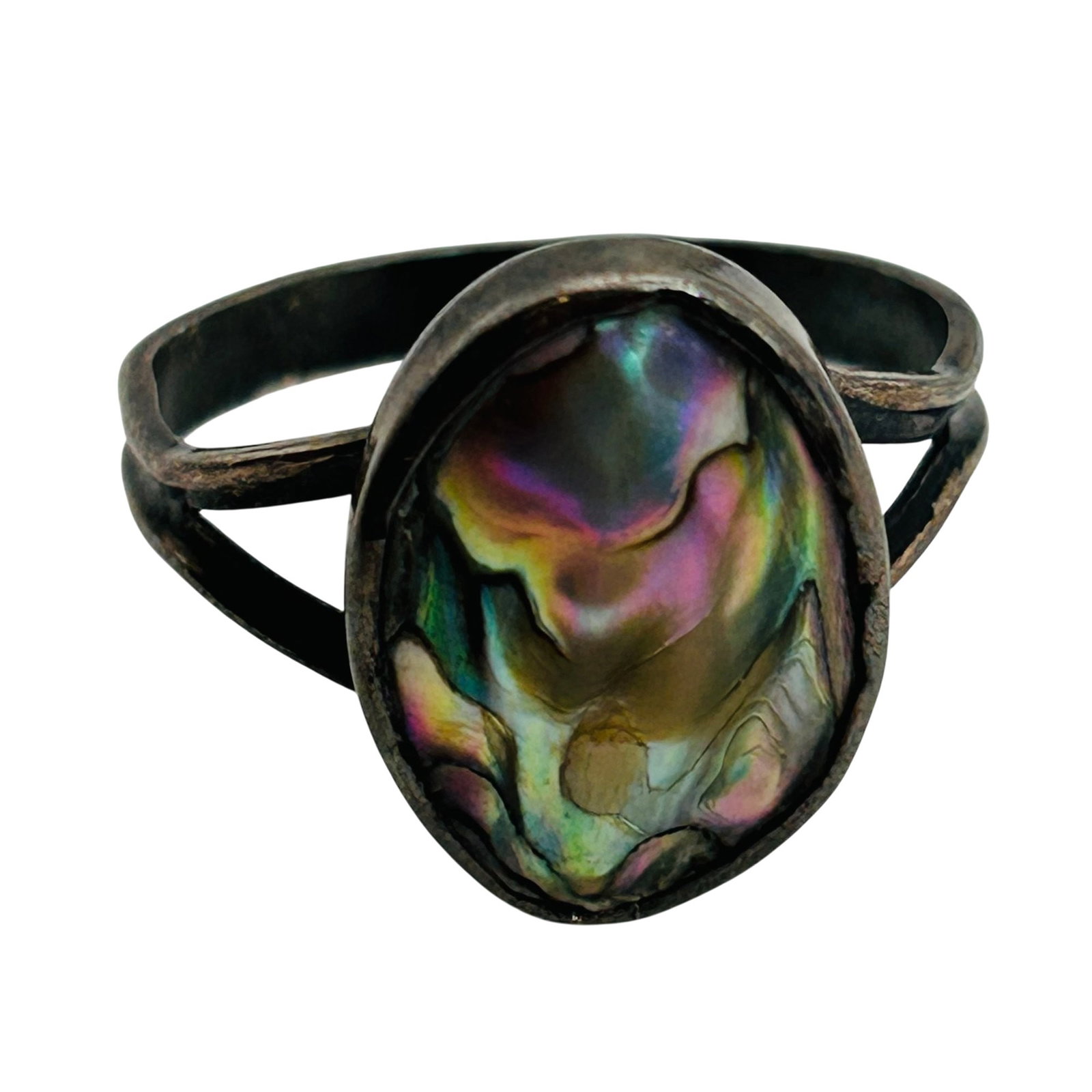 Native Sterling Abalone Ring Sz 5.5 (1 of 6)