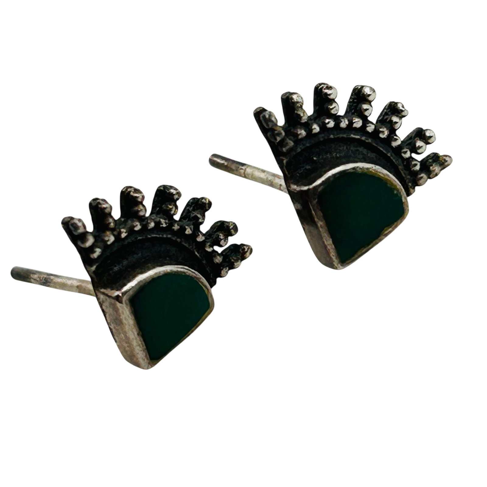 Southwest Sterling Malachite Earrings: Southwest sterling malachite earrings 1.7g