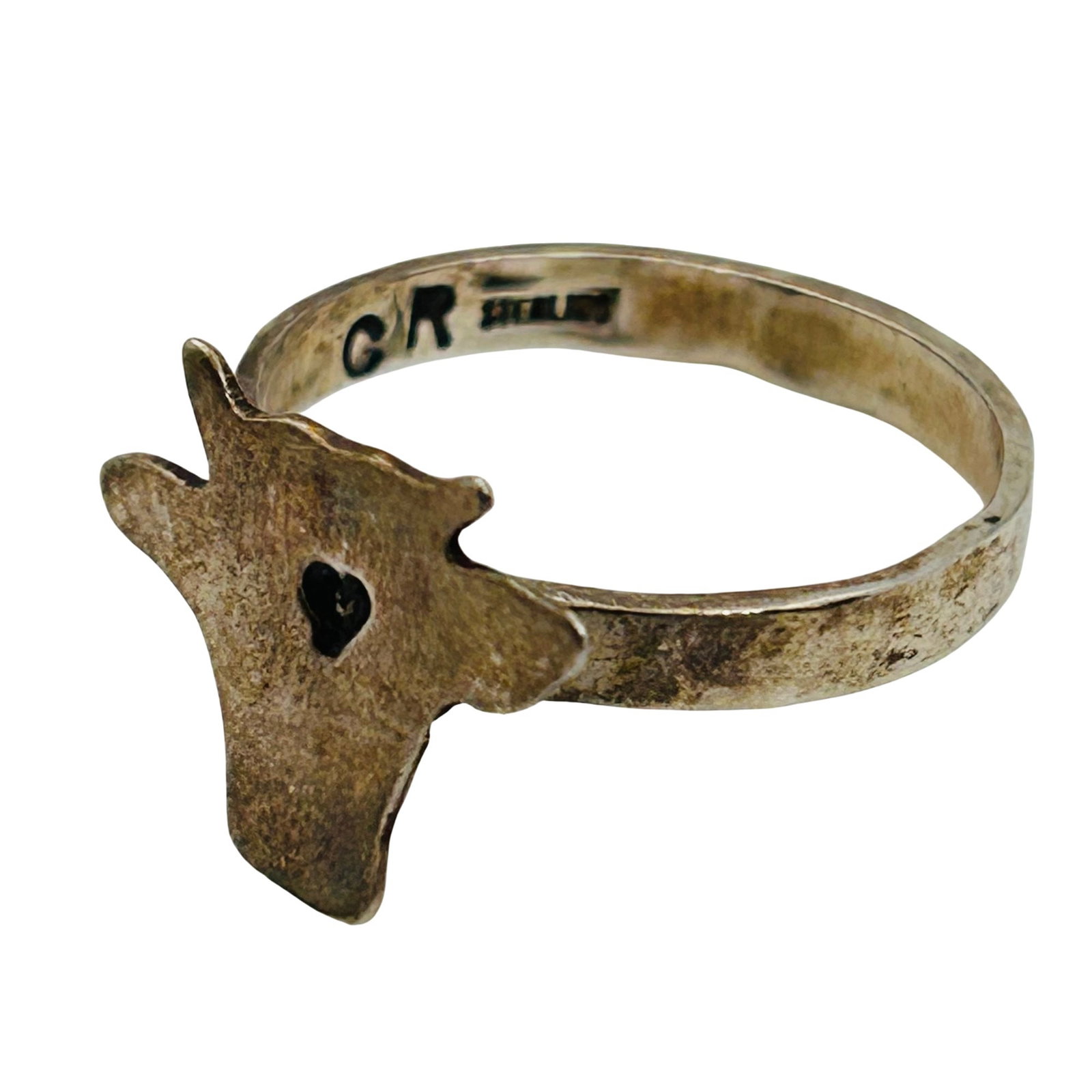 Signed Navajo Sterling Ring Sz 8.5 (1 of 8)