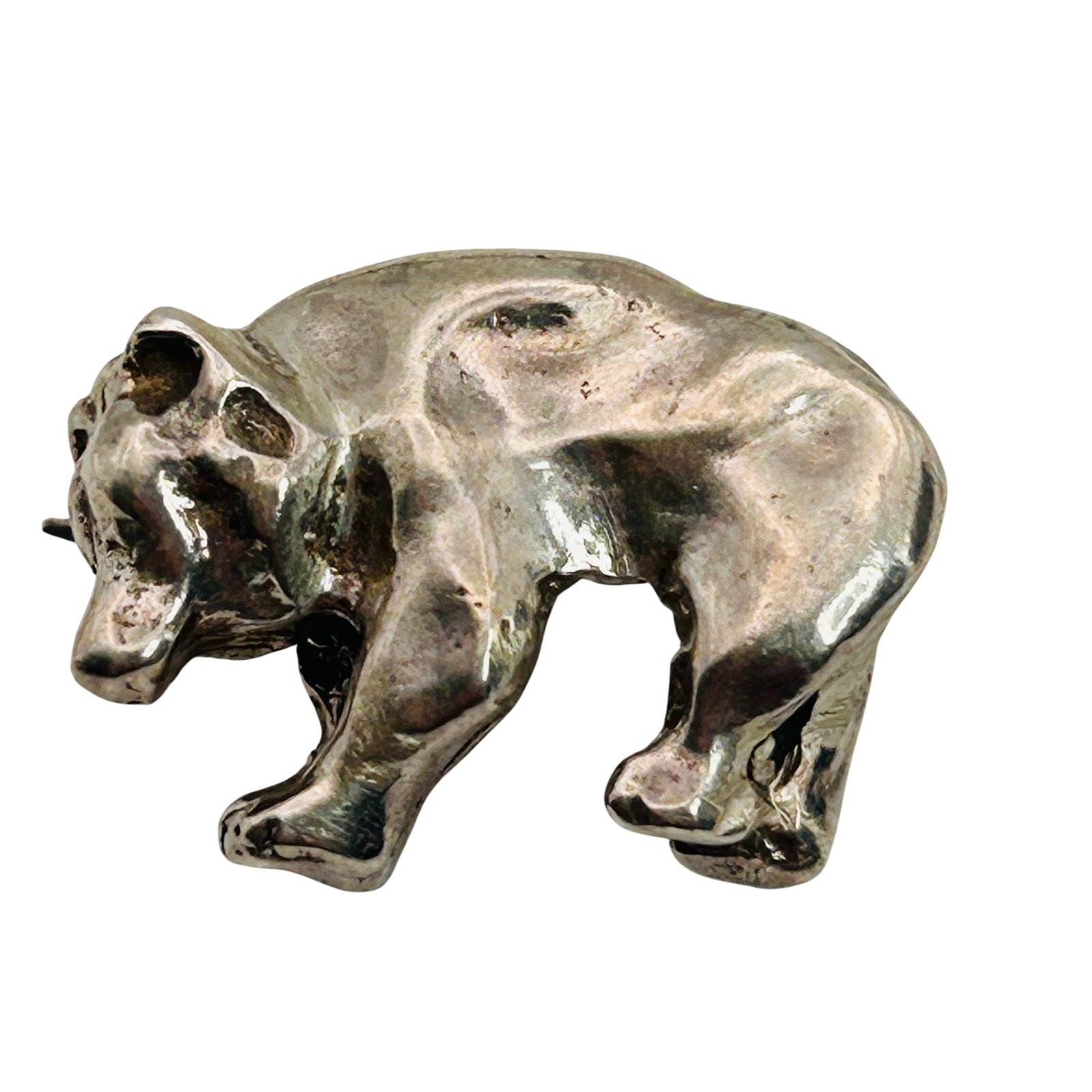 Southwest Sterling Bear Pendant/Brooch: Southwest sterling bear pendant/brooch 10g