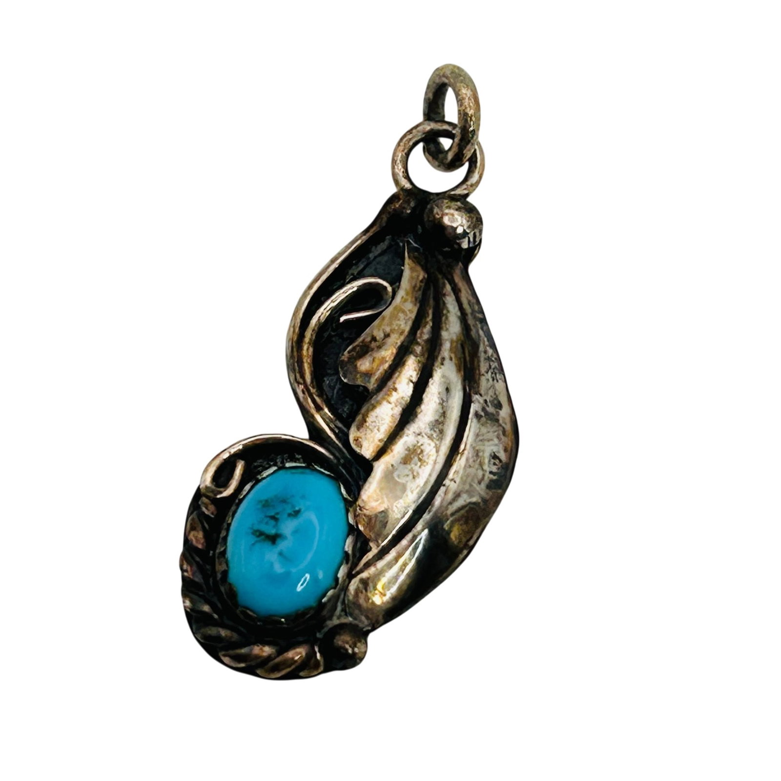 L. Charley Navajo Sterling Turquoise Pendant (1 of 5)