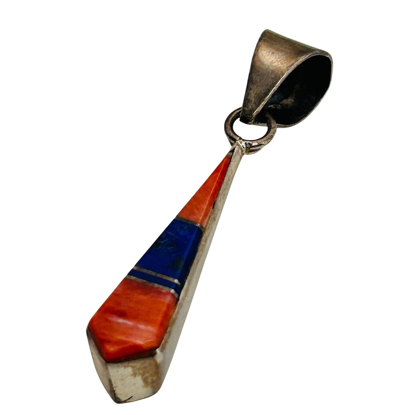 Annie G Native Sterling Coral And Lapis Pendant (1 of 8)