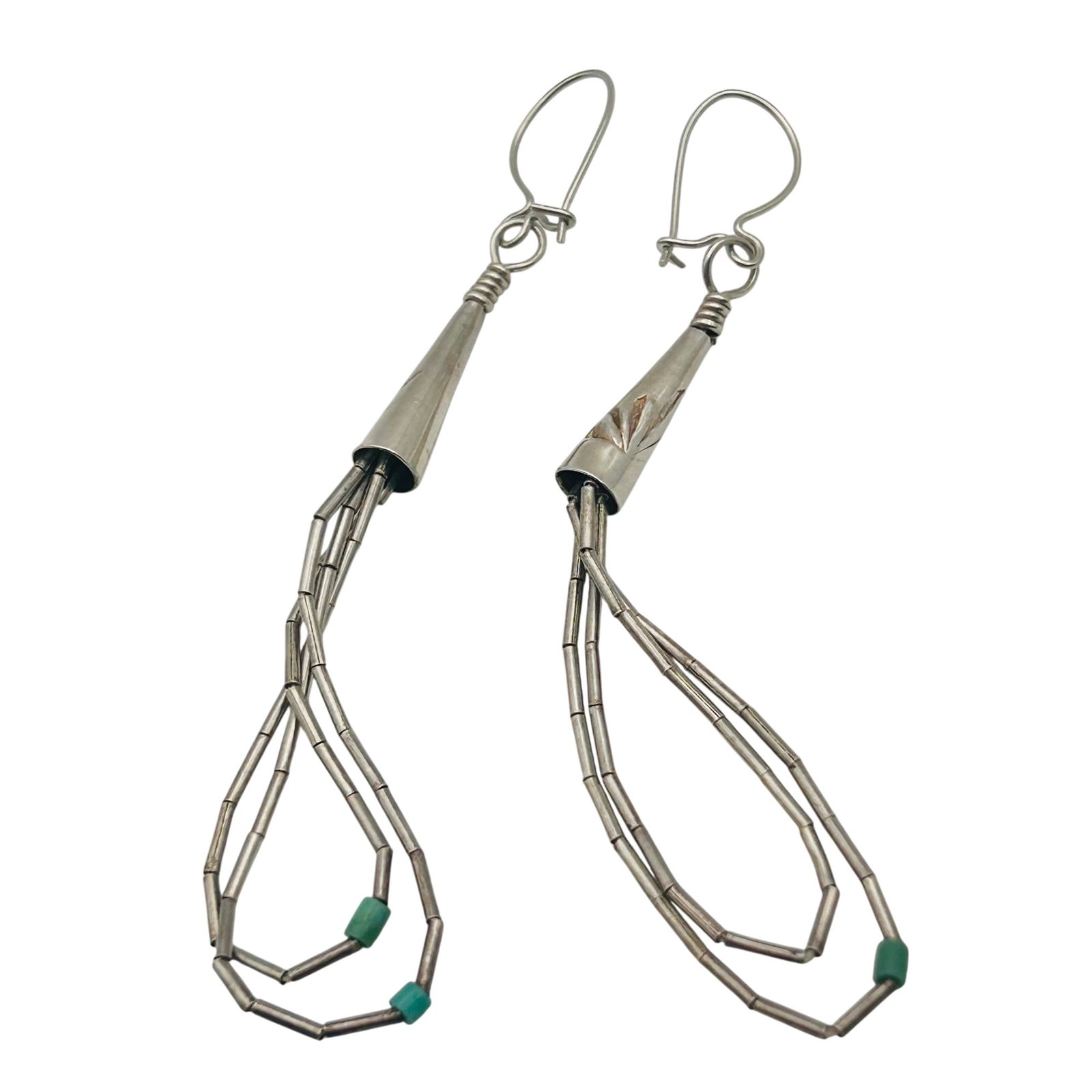 Southwest Sterling Liquid Silver Earrings (1 of 5)