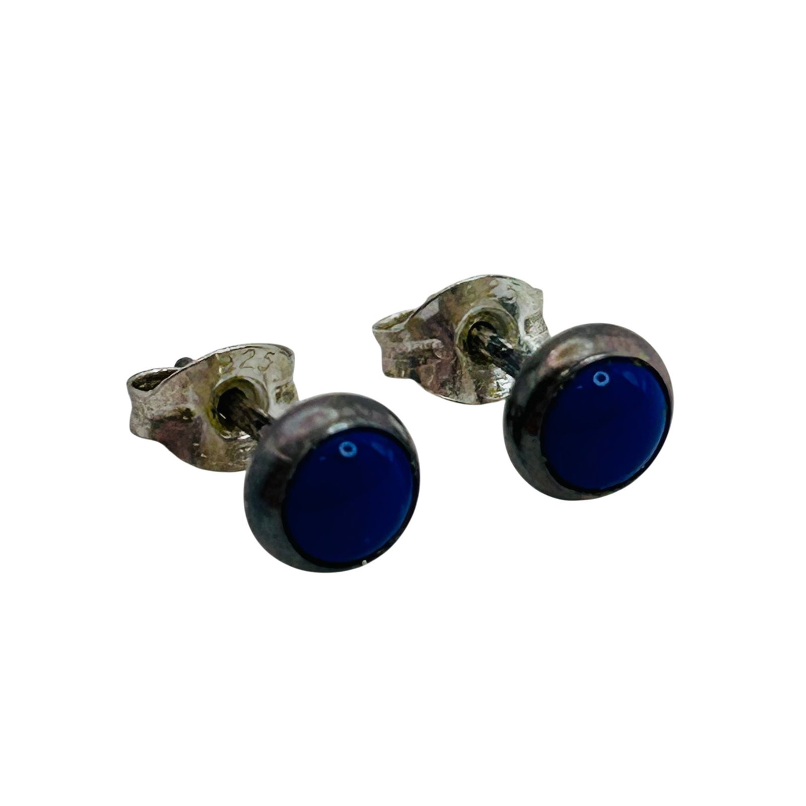Southwest Sterling Lapis Lazuli Earrings (1 of 5)