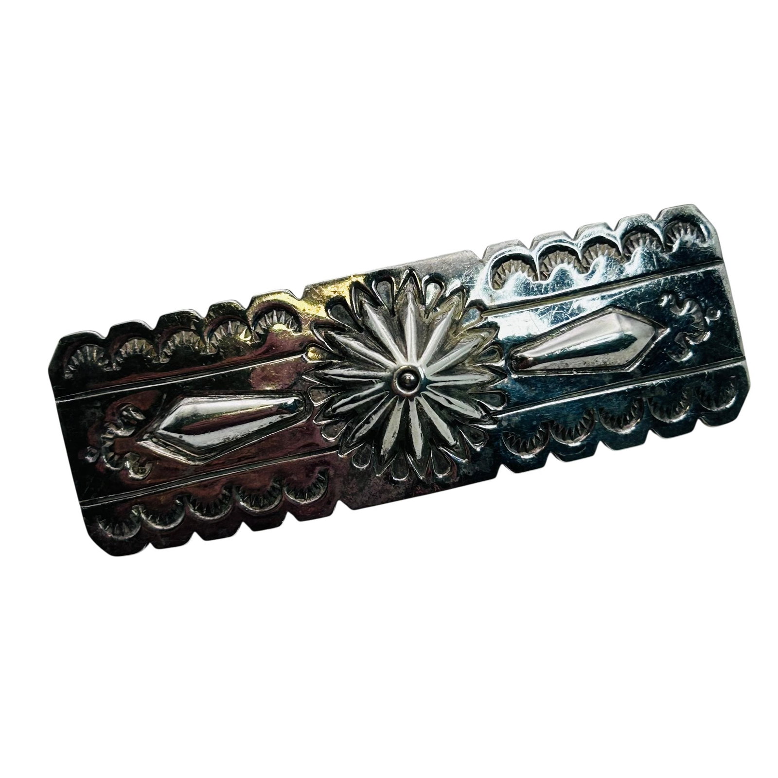 Navajo Sterling Hair Clip (1 of 6)