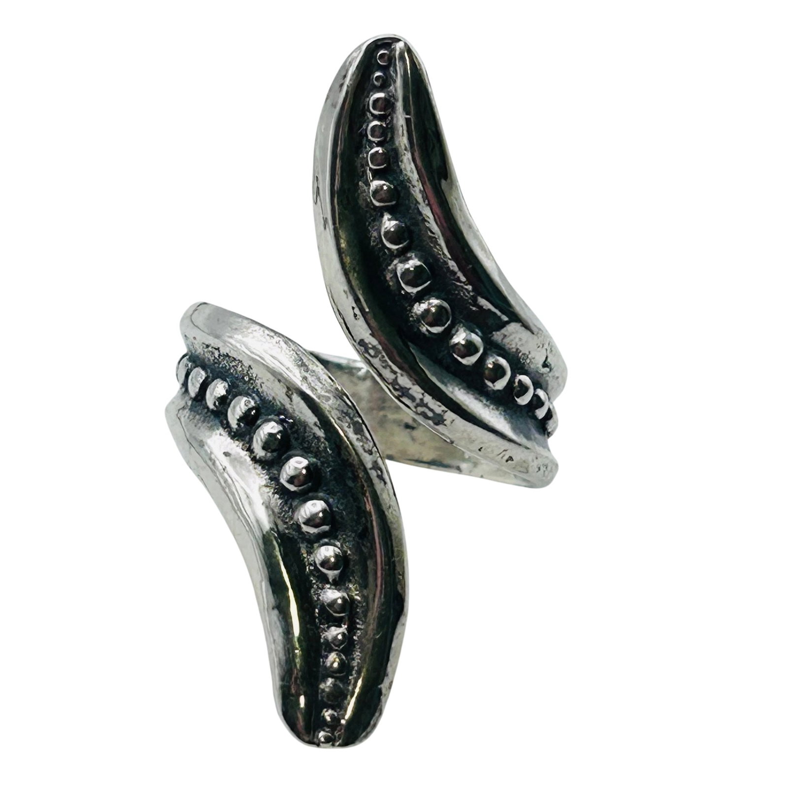 Cellini Sterling Bypass Adjustable Ring: Cellini sterling bypass adjustable ring currently sized at 8 5.7g