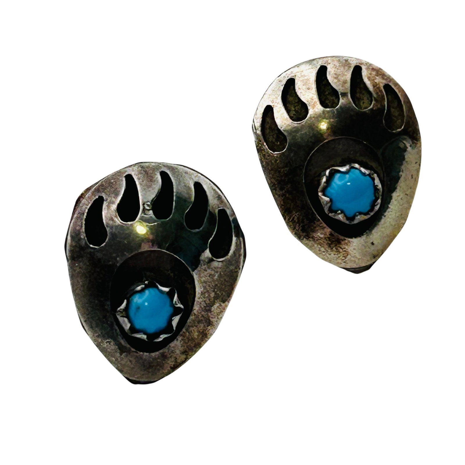 Native Sterling Bear Claw Earrings (1 of 4)