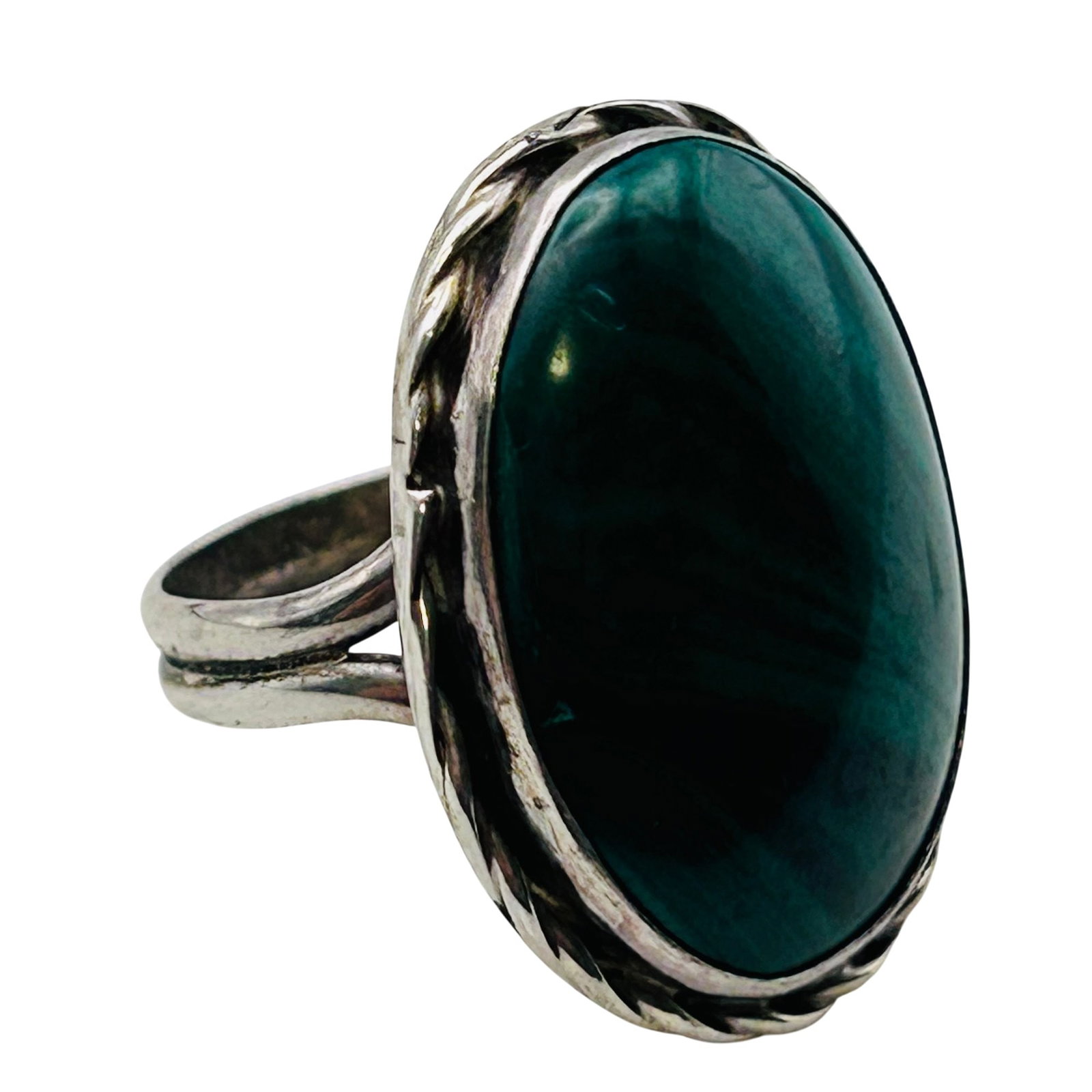 Navajo Sterling Malachite Ring Sz 6: Navajo sterling Malachite ring sz 6 10.4g