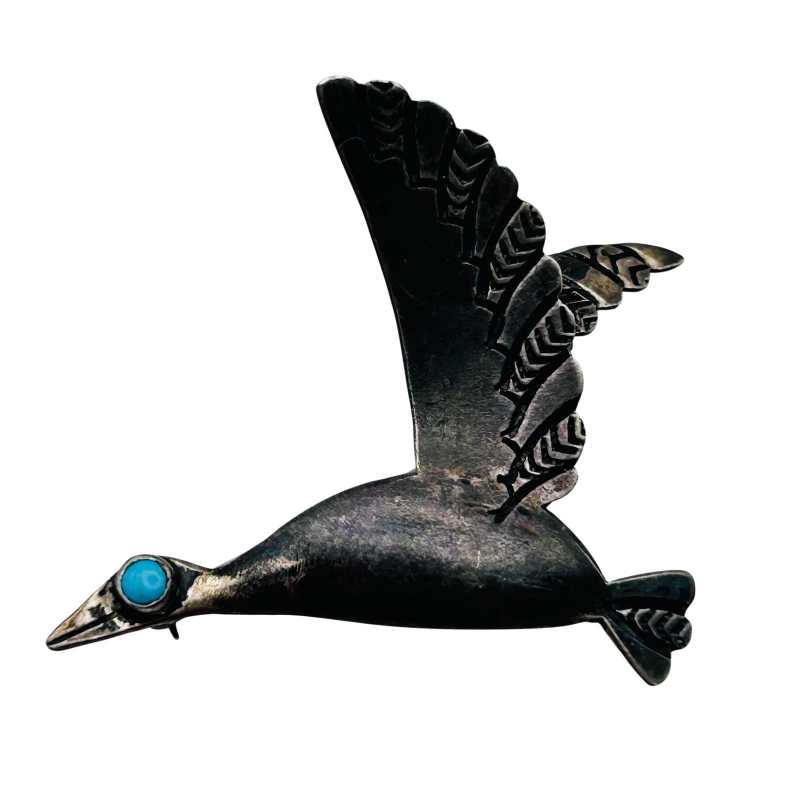 Vintage Navajo Sterling Bird Brooch (1 of 7)