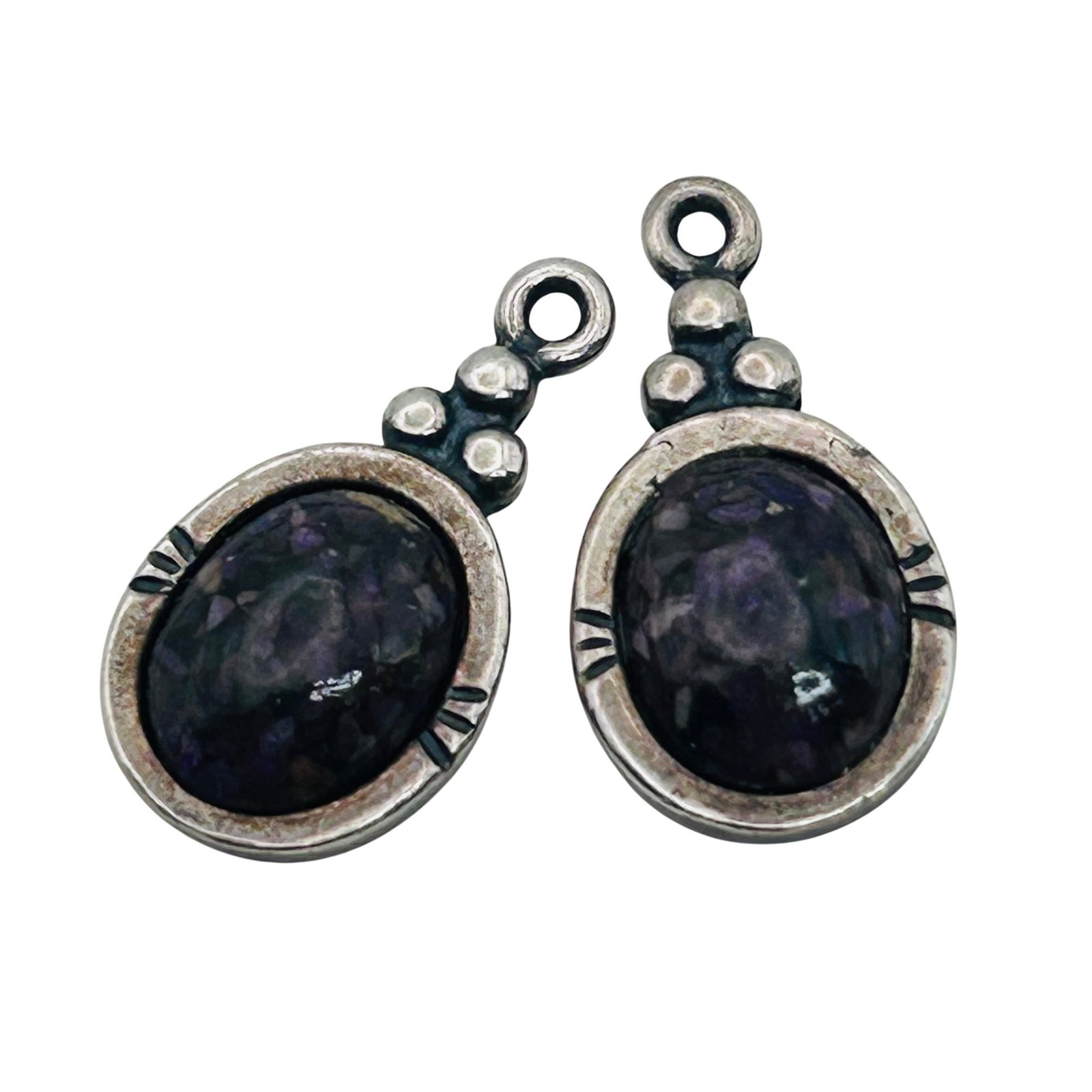 Carolyn Pollack Sterling Purple Stone Earrings (1 of 4)