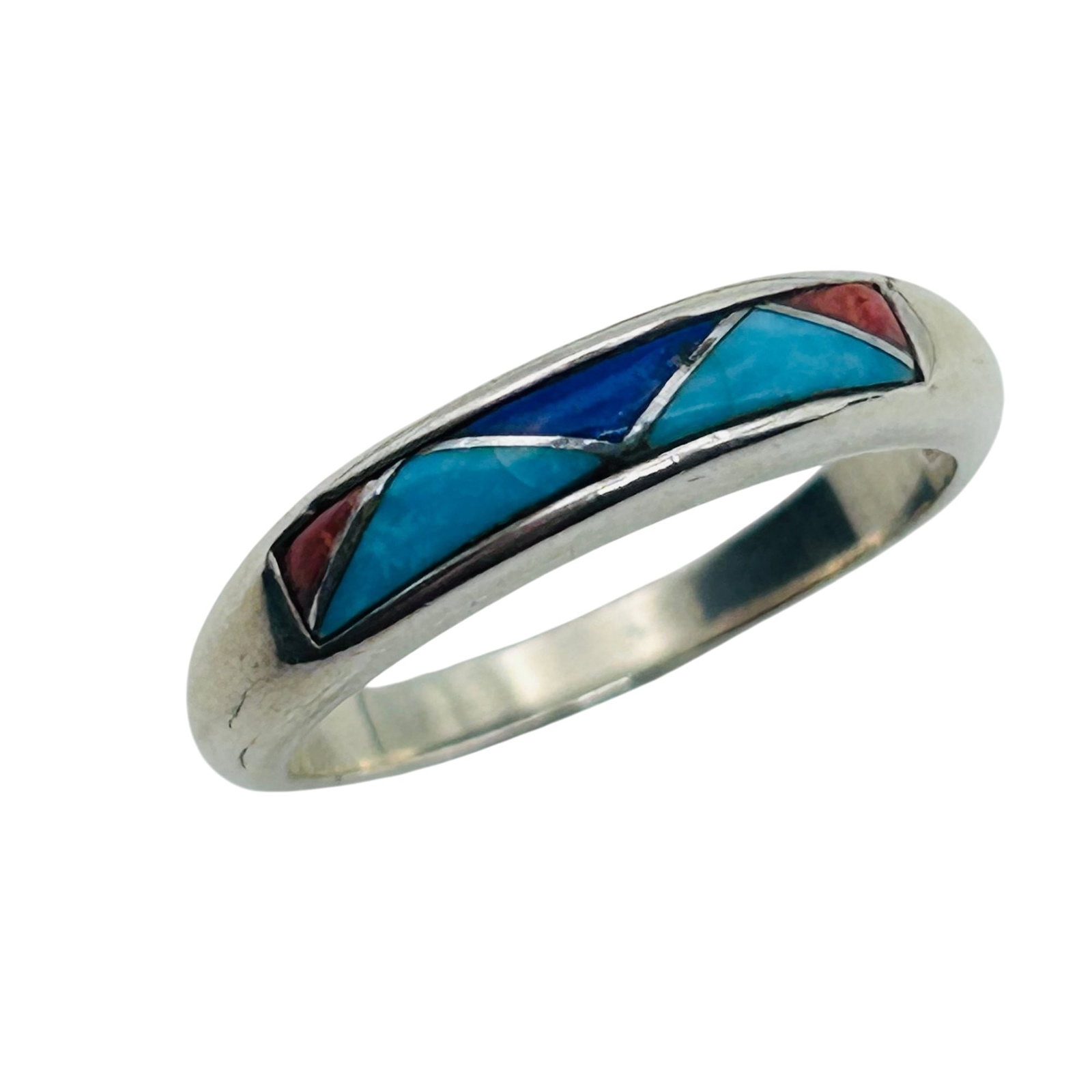 Carolyn Pollack Sterling Inlay Stone Ring Sz 9 (1 of 6)