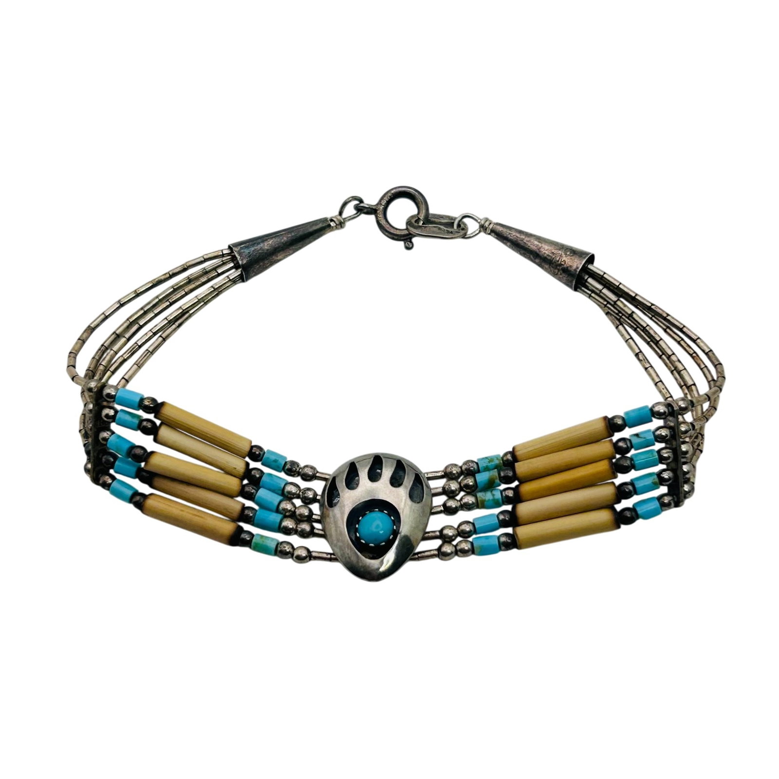 Carolyn Pollack Sterling Liquid Silver Bear Claw Bracelet (1 of 8)