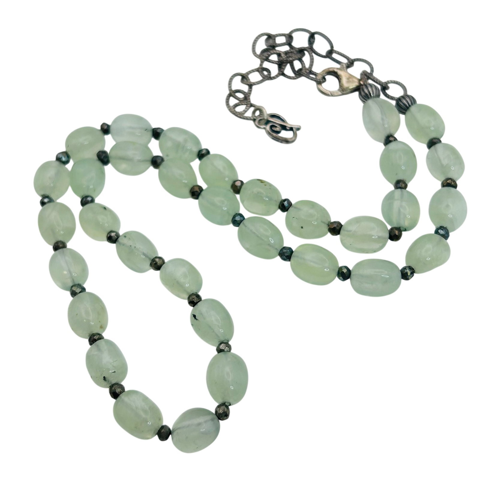 Carolyn Pollack Sterling Green Bead Necklace (1 of 5)