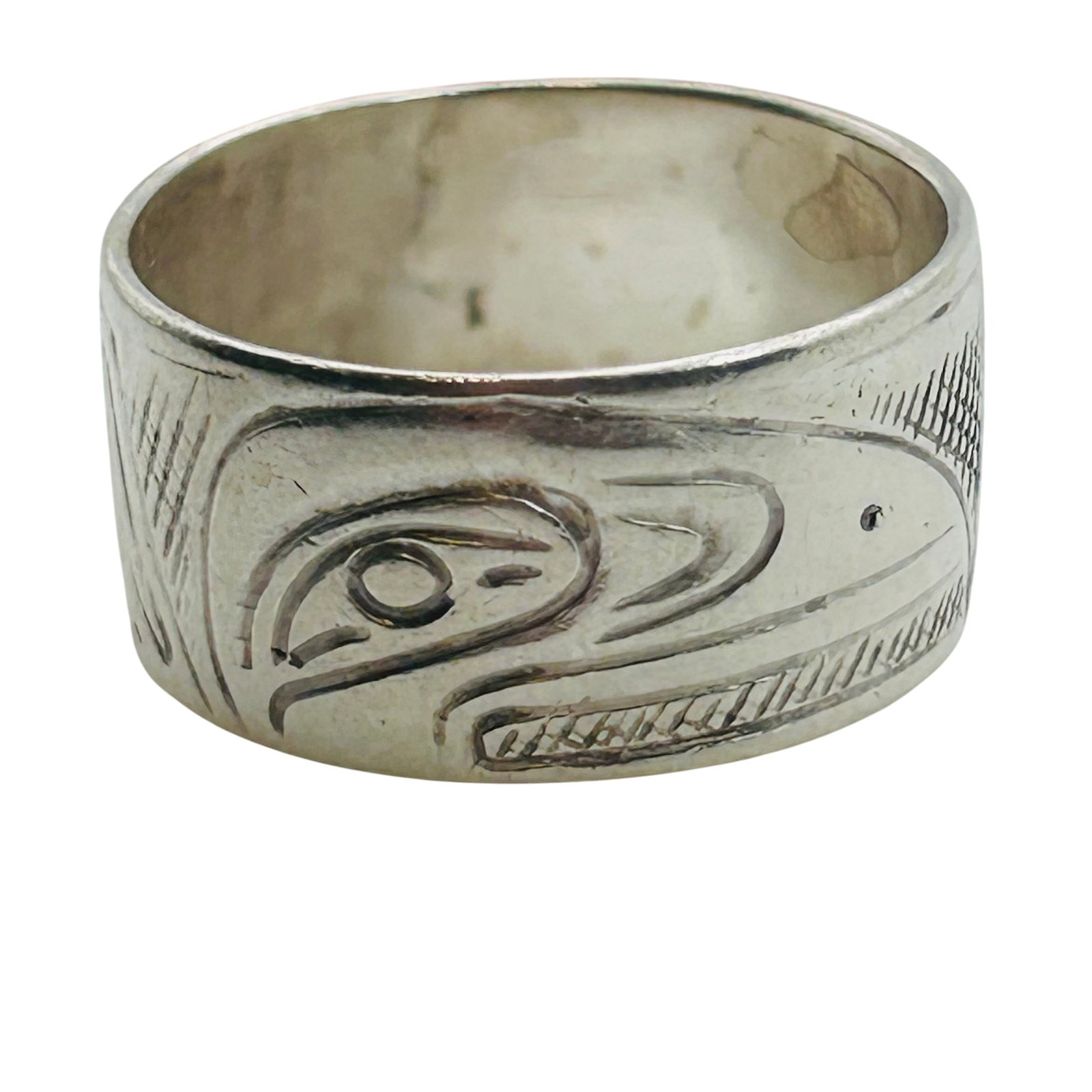 Northwest Coast Indian Navajo Sterling Ring Sz 8 (1 of 6)