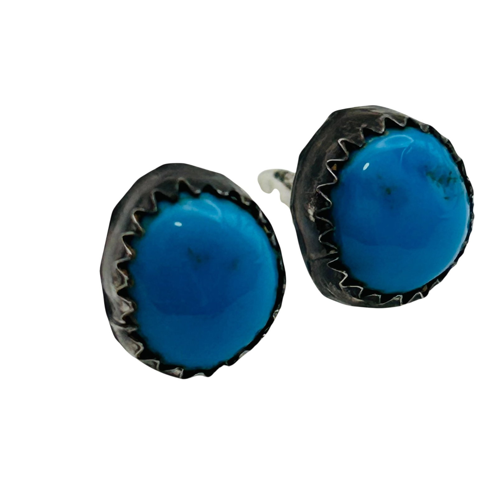 Navajo Sterling Turquoise Earrings: Navajo Sterling Turquoise Earrings 1.4g