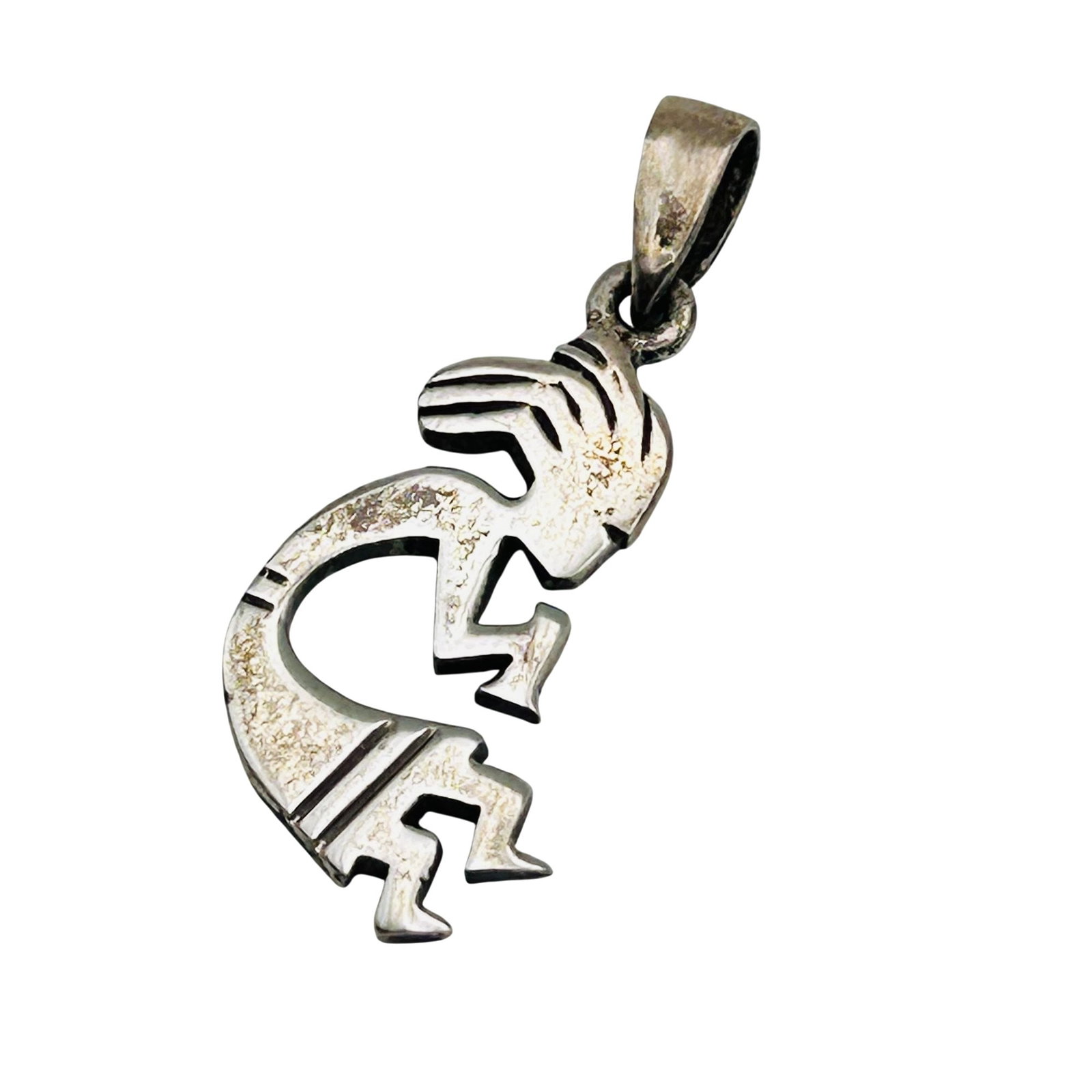 Navajo Sterling Kokopelli Dance Pendant (1 of 4)
