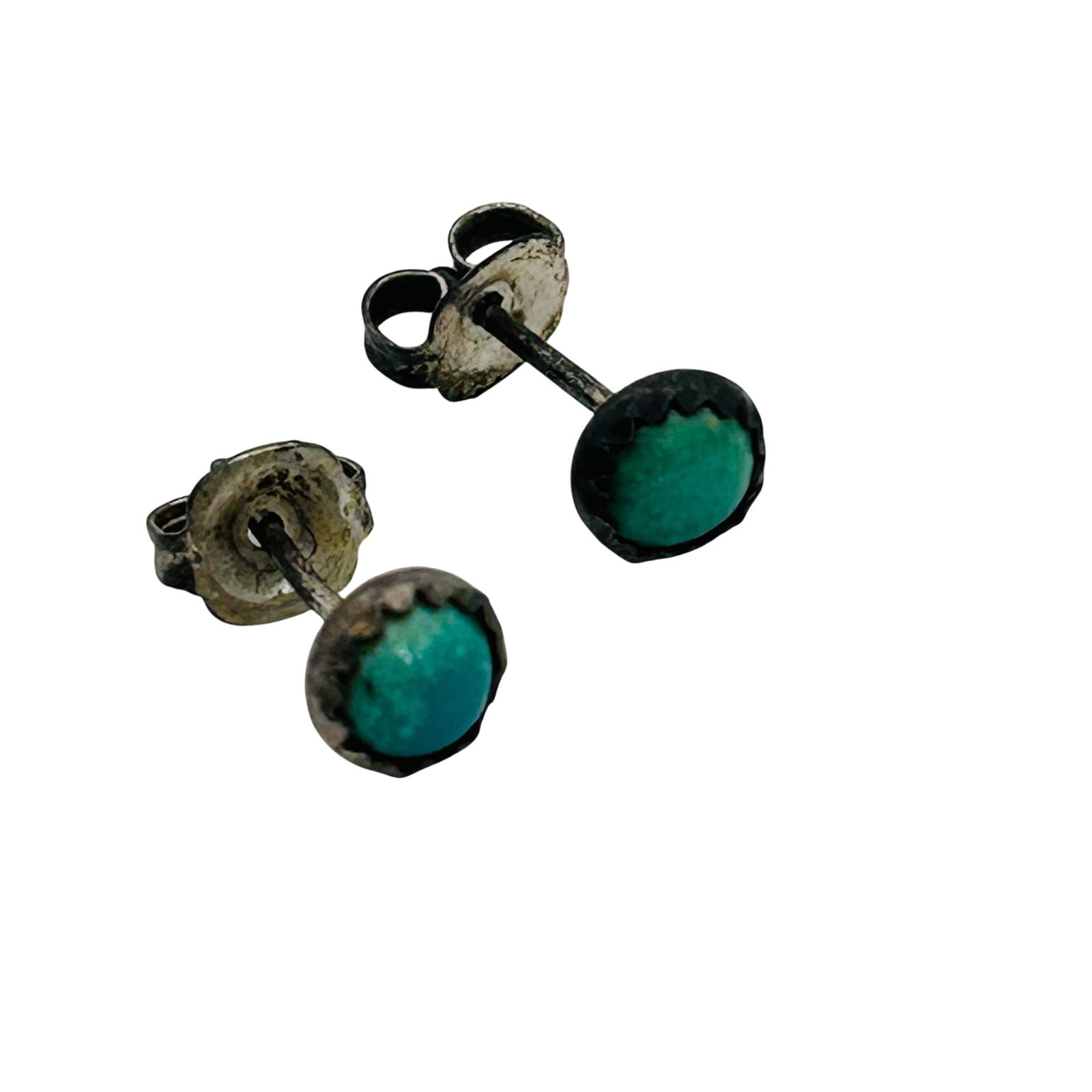 Vintage Navajo Sterling Turquoise Earrings (1 of 6)