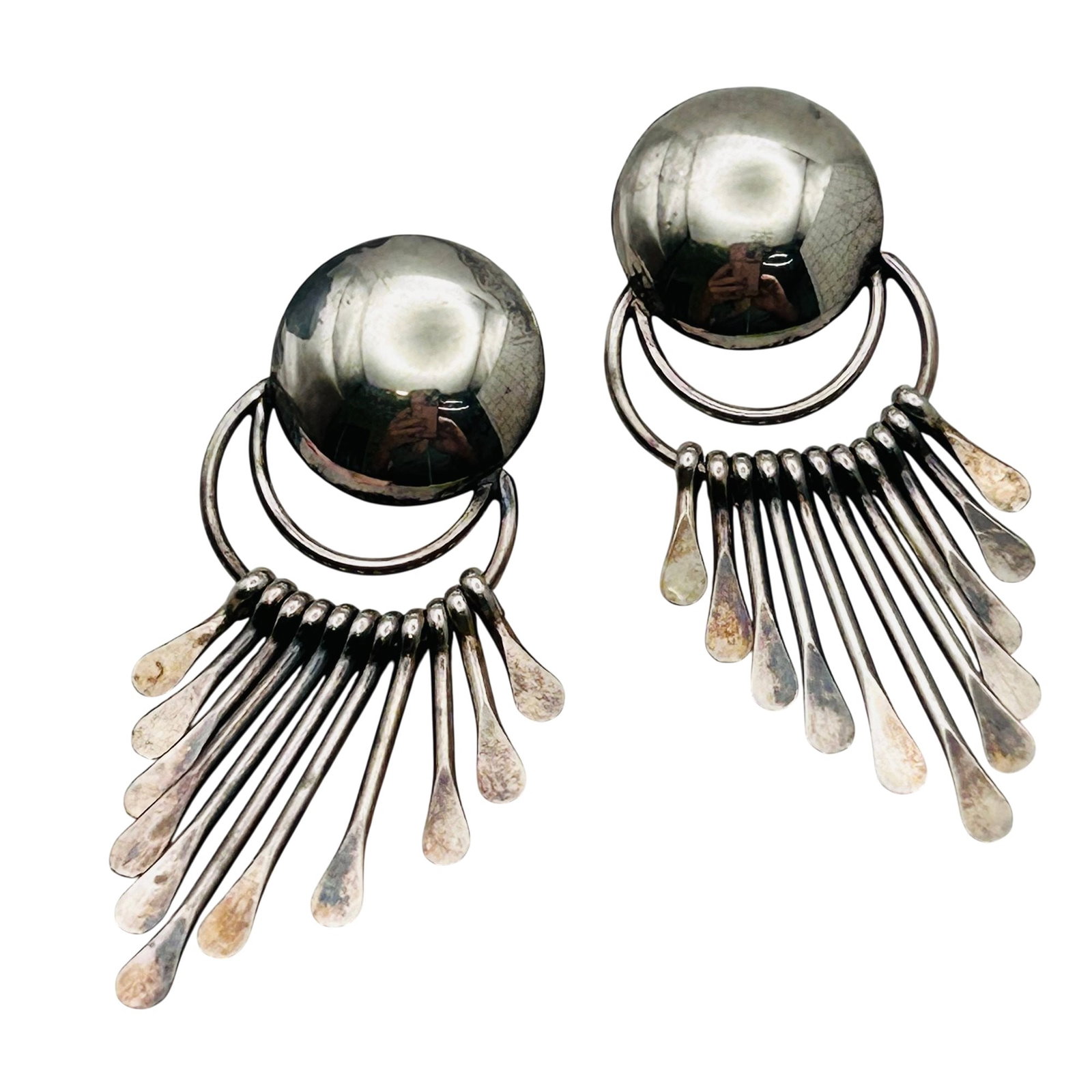 Paula Armstrong Navajo Sterling Earrings (1 of 6)