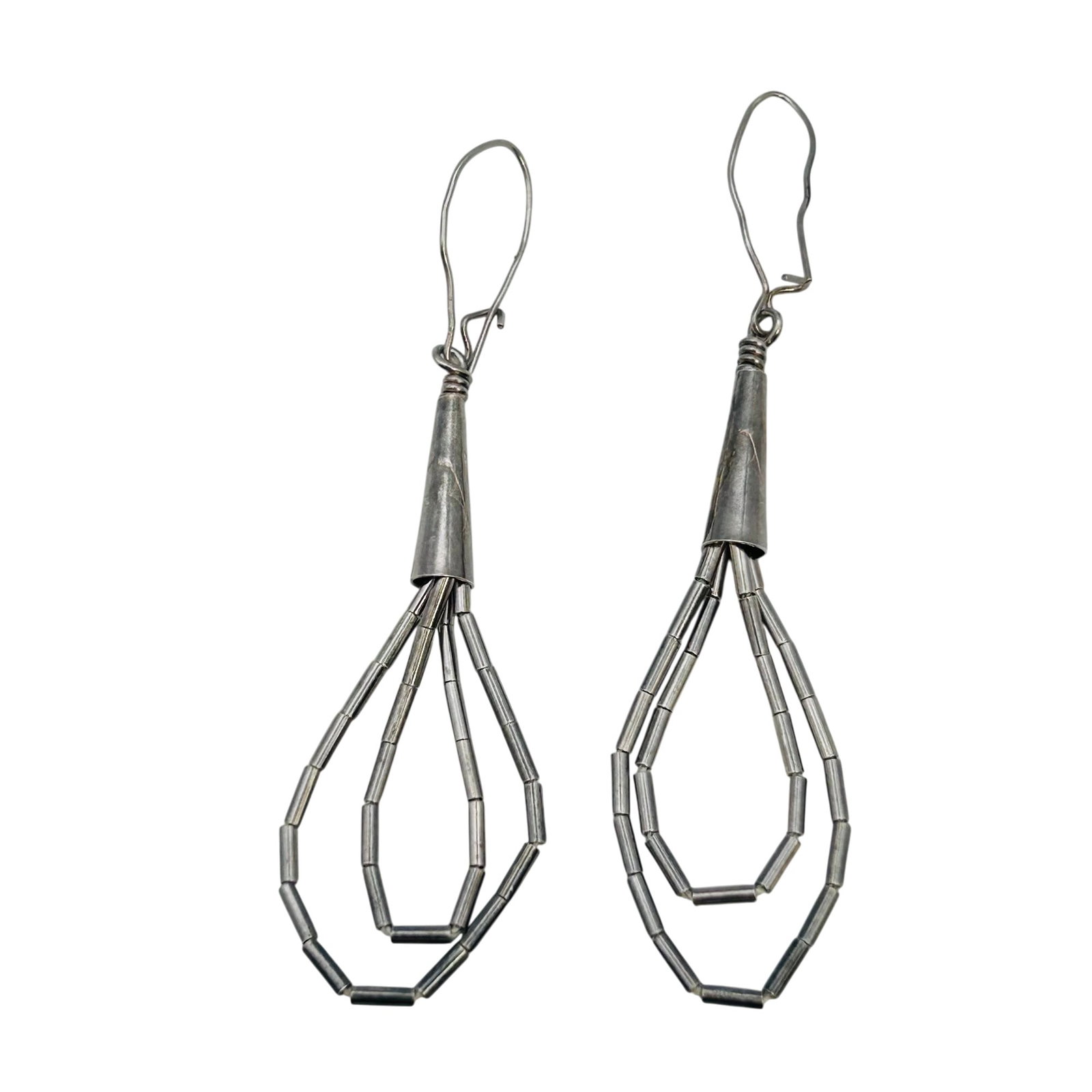 Southwest Sterling Liquid Silver Earrings (1 of 4)
