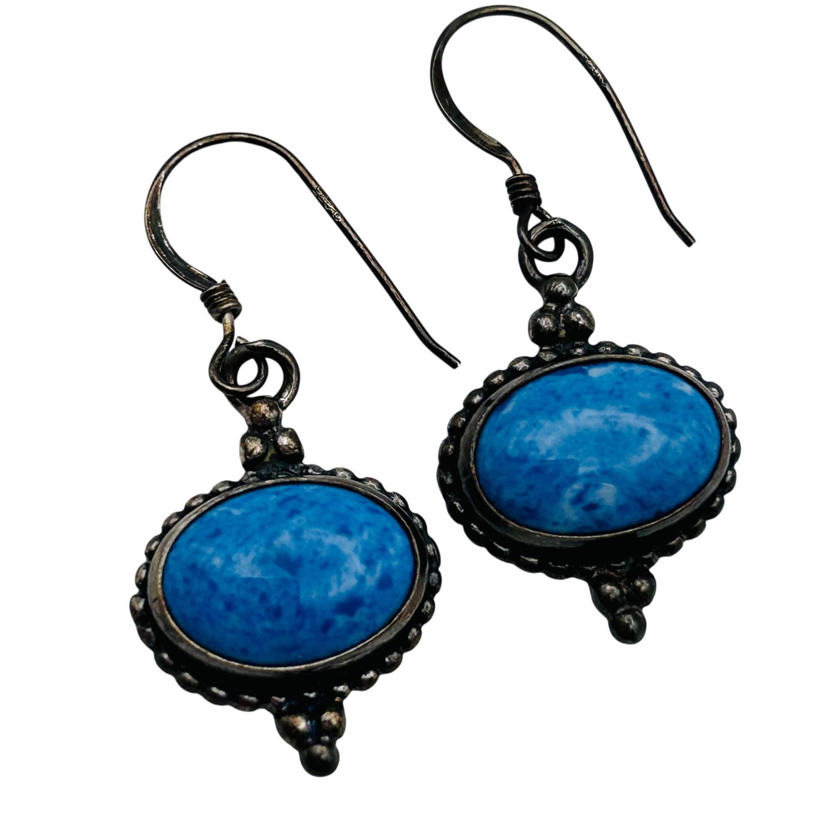 Southwest Sterling Denim Lapis Lazuli Earrings (1 of 6)