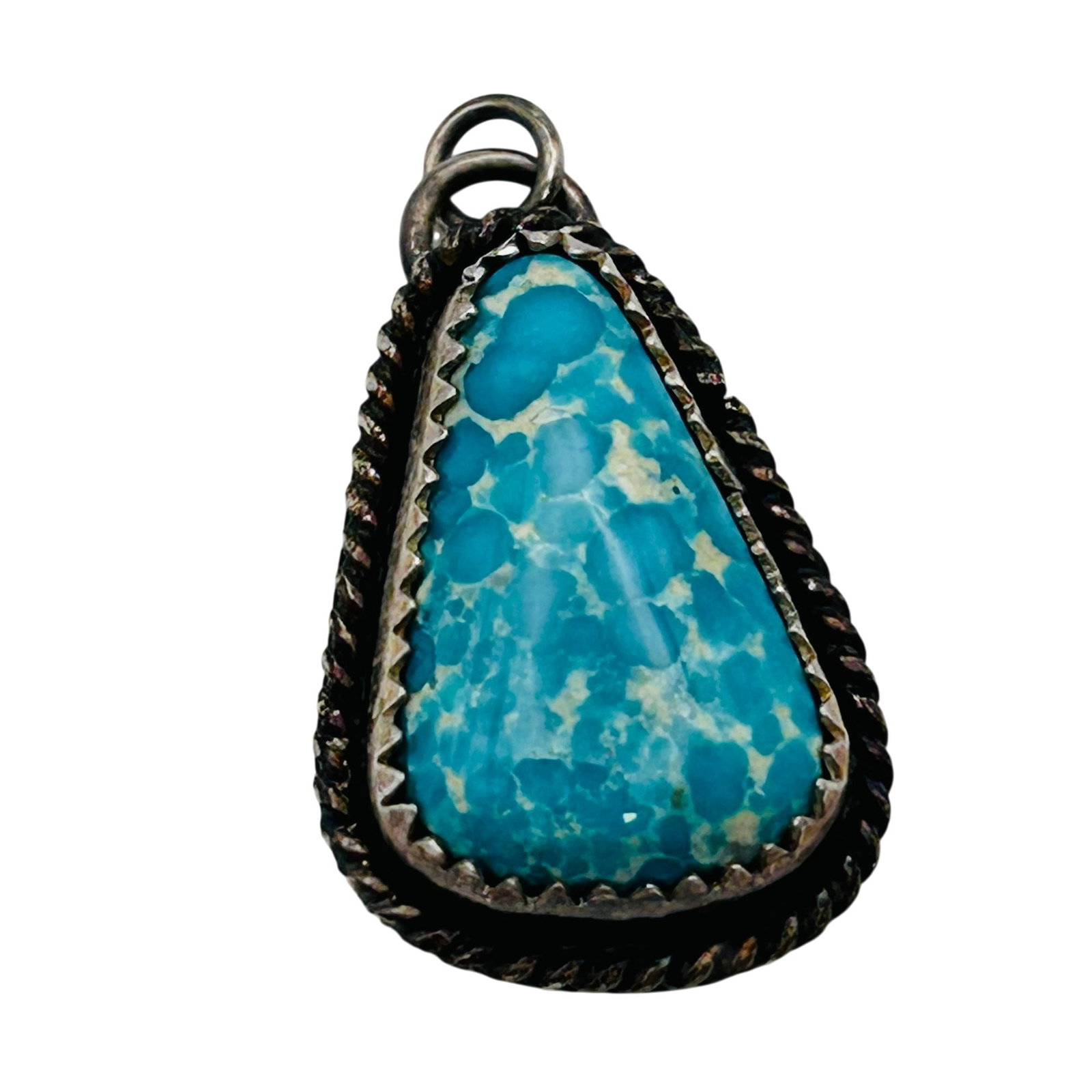 Southwest Sterling Turquoise Pendant (1 of 4)