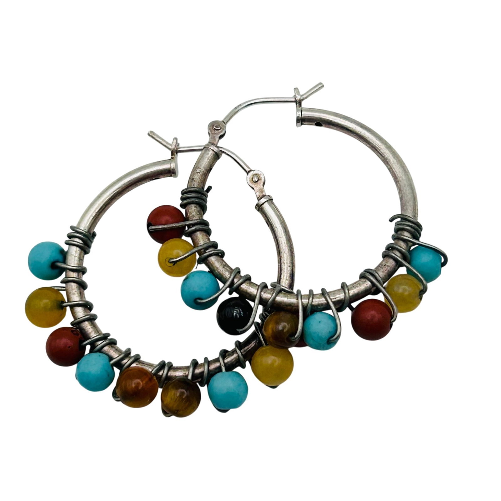 Southwest Sterling Multistone Earrings (1 of 5)