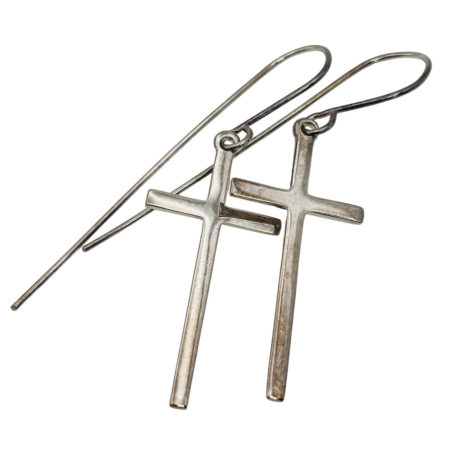 Mexico Sterling Cross Earrings (1 of 5)