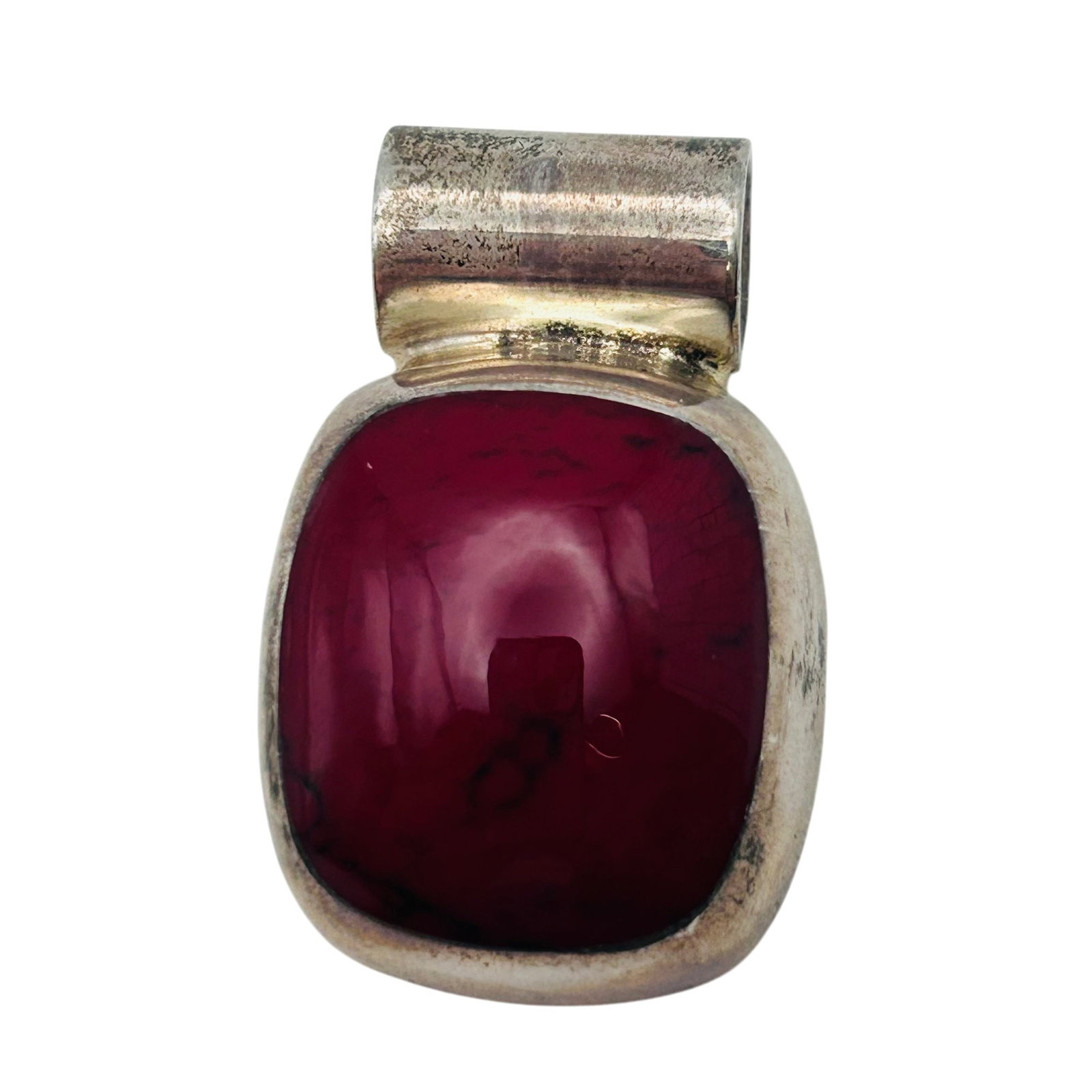 Mexico Sterling Red Stone Pendant (1 of 5)