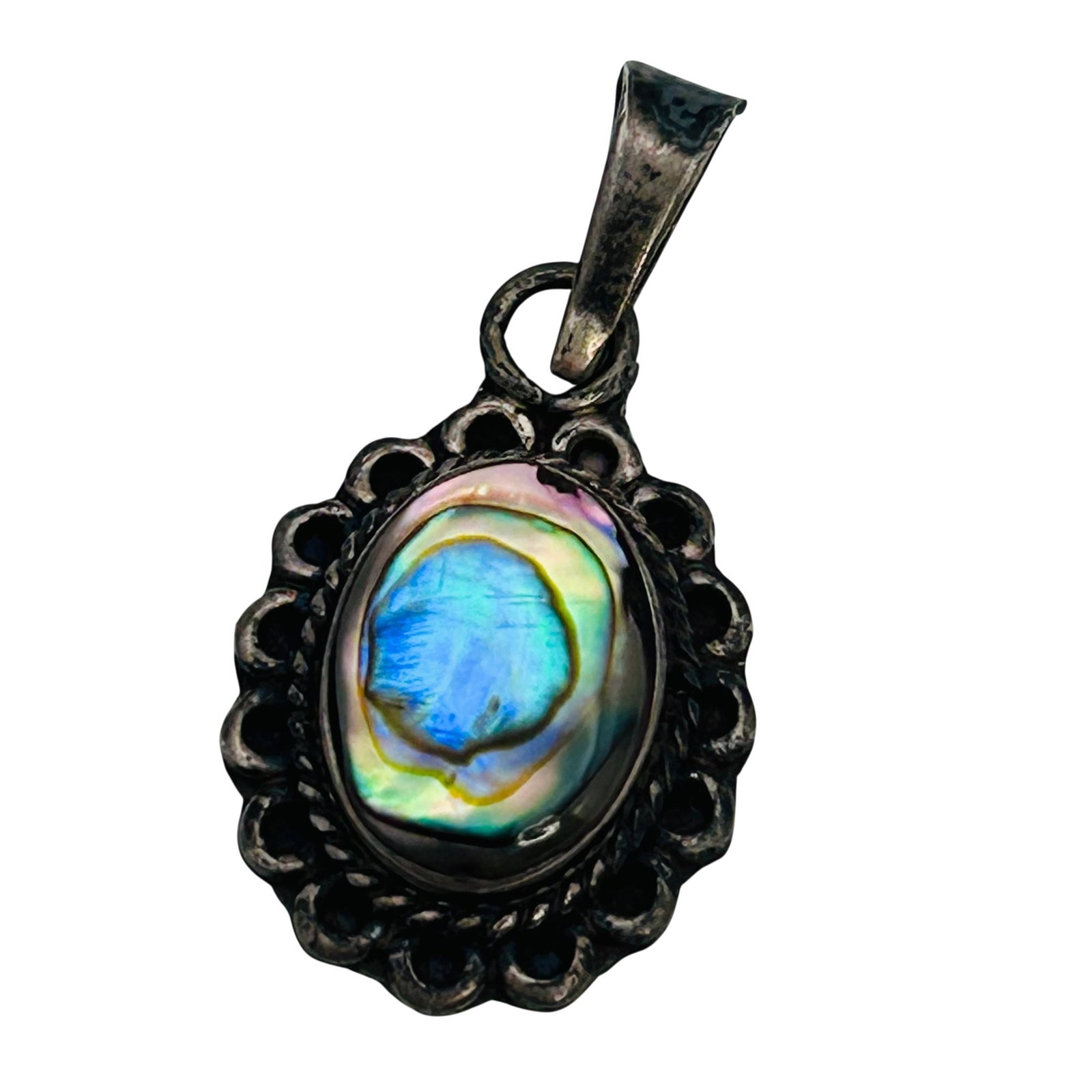 Mexico Sterling Abalone Pendant (1 of 5)