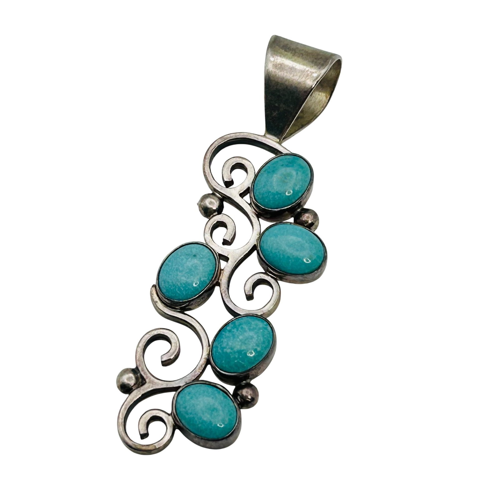 Desert Rose Trading Sterling Turquoise Pendant (1 of 5)