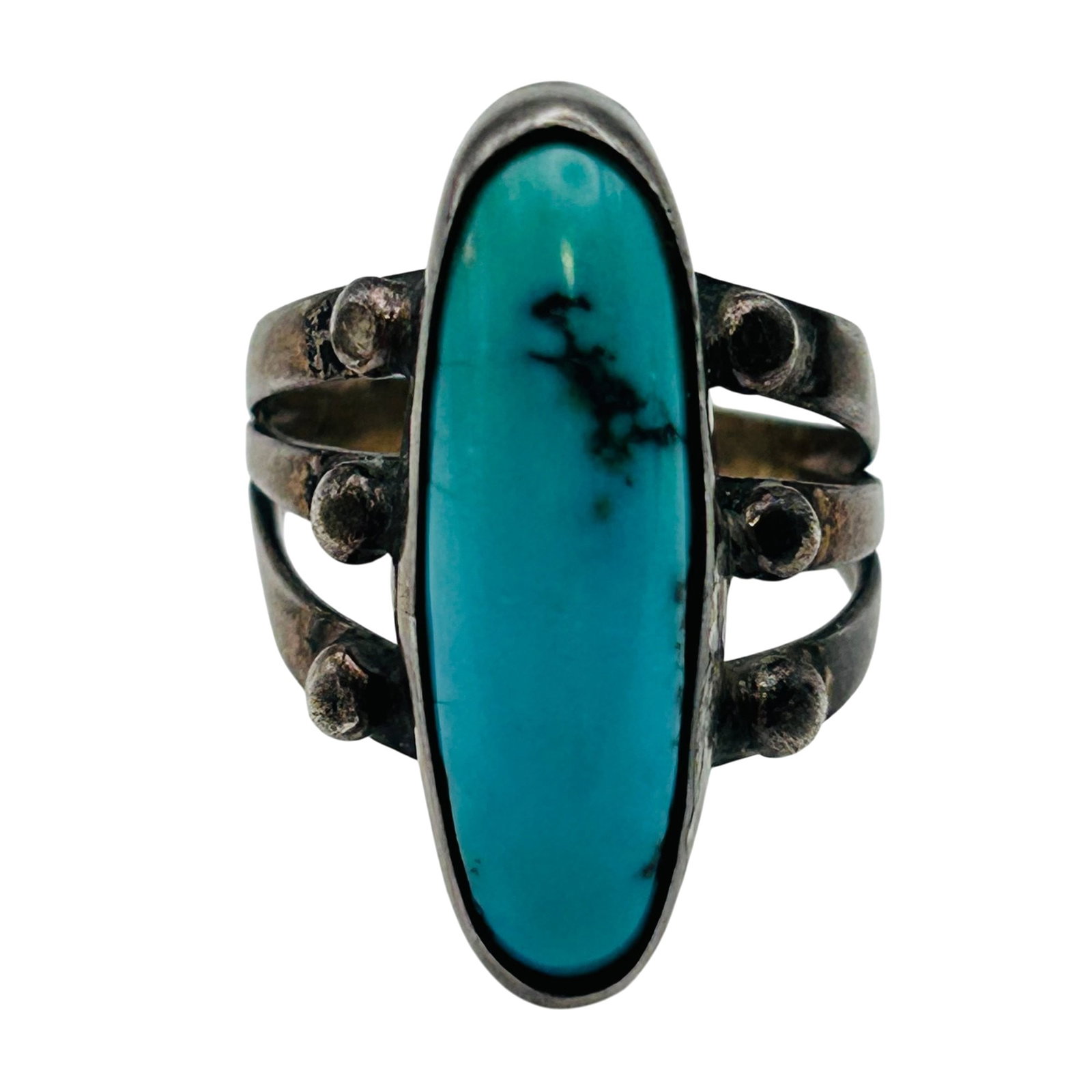 Native Sterling Turquoise Ring Sz 5 (1 of 6)