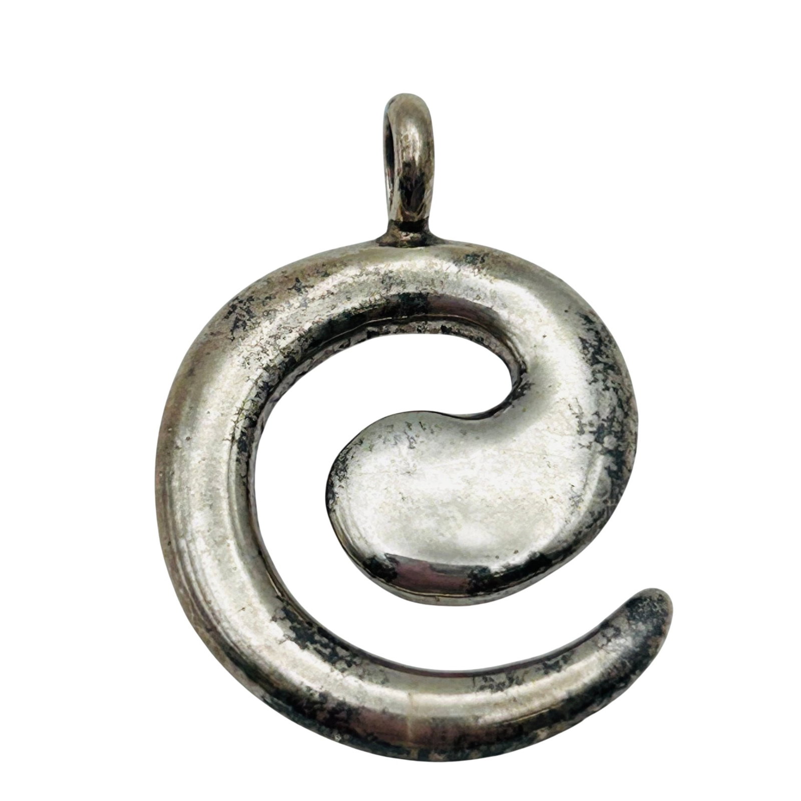 Signed Native Sterling Swirl Pendant (1 of 5)