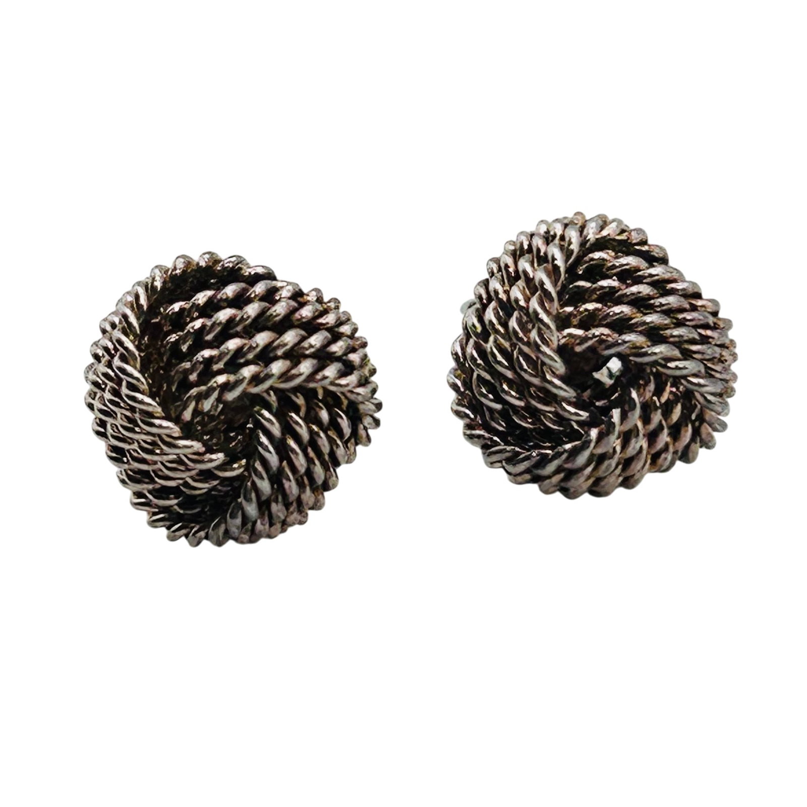 Tiffany & Co Sterling Woven Earrings: Tiffany & Co Sterling Woven Earrings 2.9g