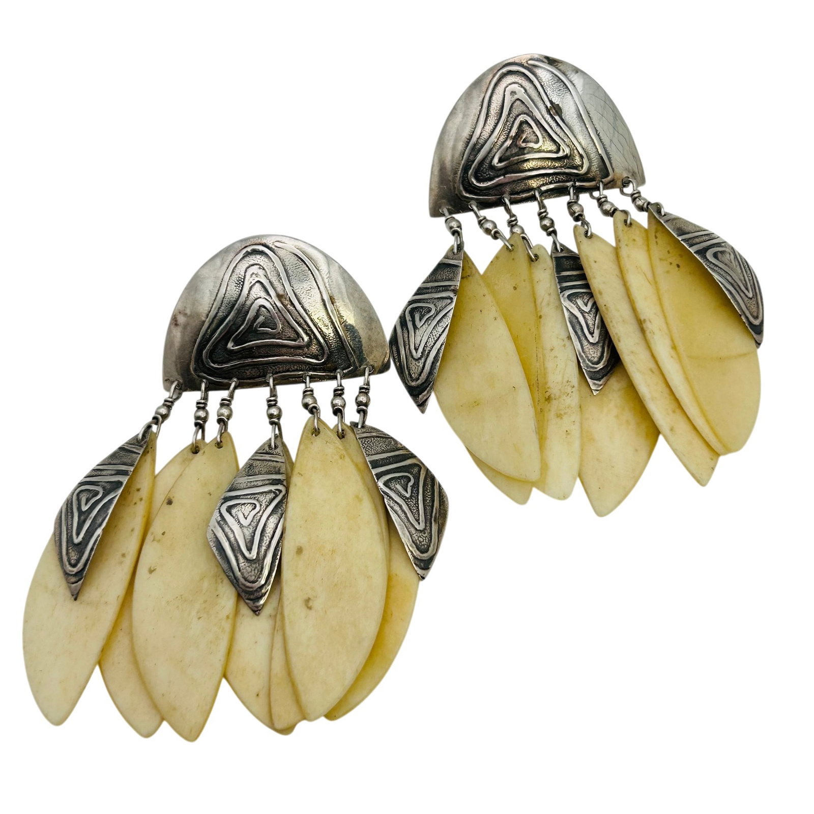 Vintage Tabra Sterling Chandelier Earrings: Vintage Tabra Sterling Chandelier Earrings 26g